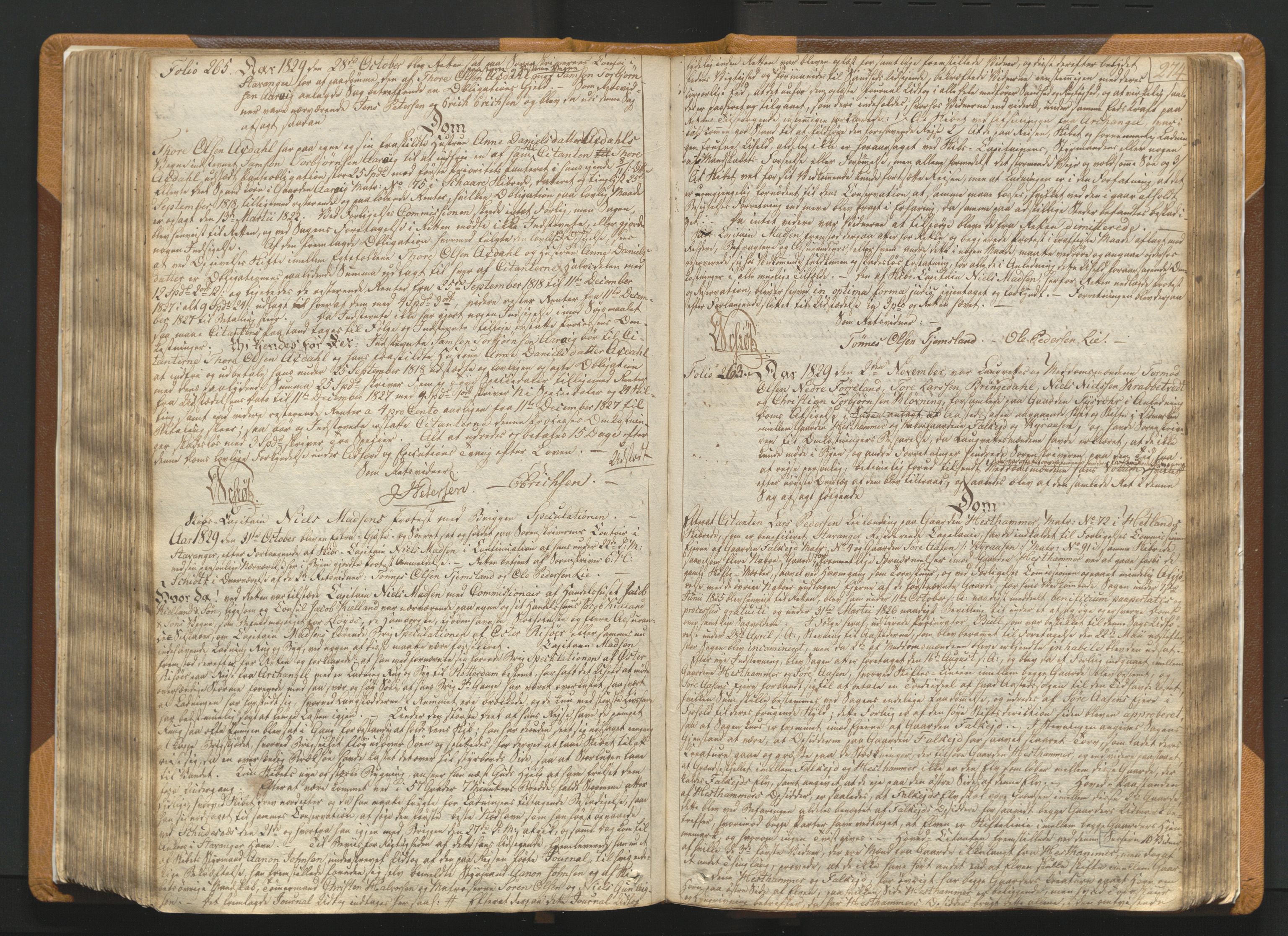 Karmsund sorenskriveri, AV/SAST-A-100311/01/I/IA/IAB/L0002: TINGBOK, 1822-1833, p. 273b-274a