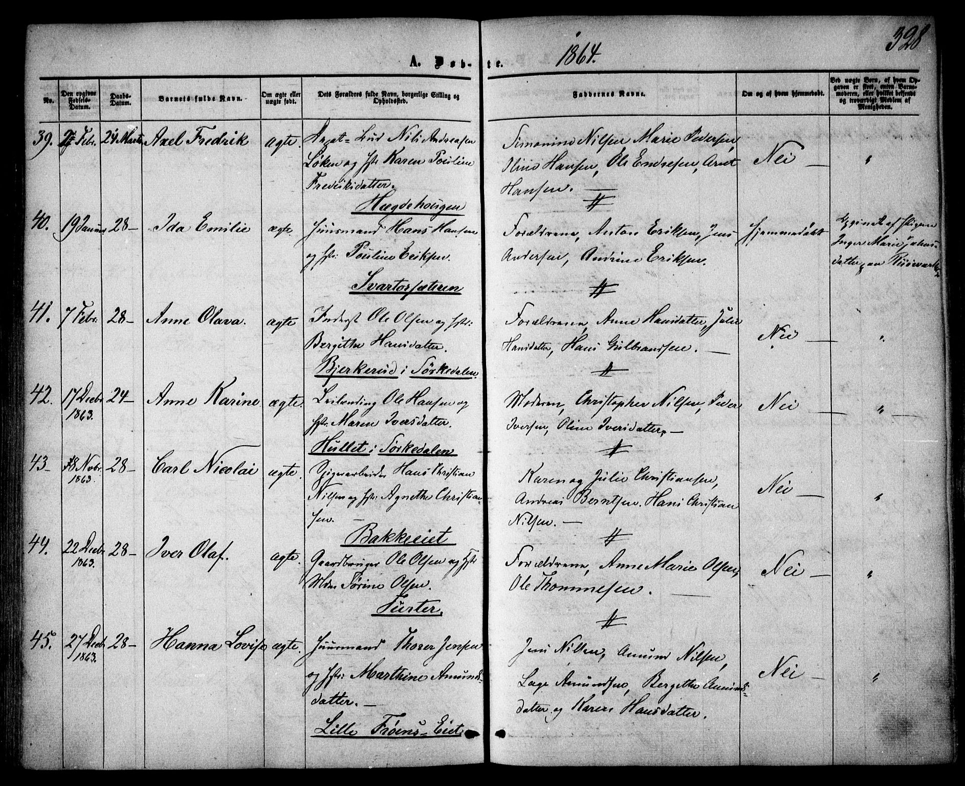 Vestre Aker prestekontor Kirkebøker, SAO/A-10025/F/Fa/L0003: Parish register (official) no. 3, 1857-1868, p. 328