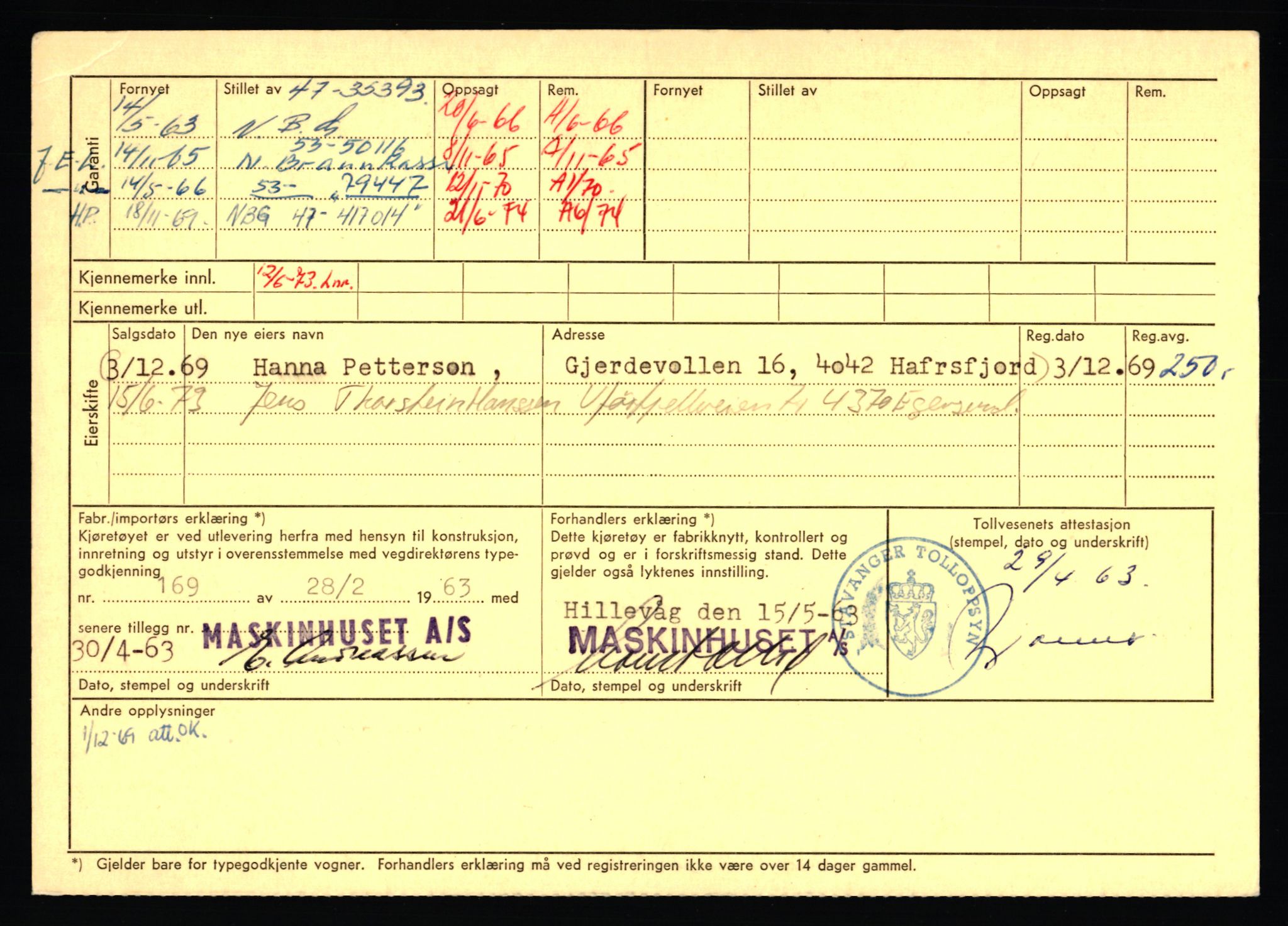 Stavanger trafikkstasjon, AV/SAST-A-101942/0/F/L0071: L-80500 - L-82199, 1930-1971, p. 2568