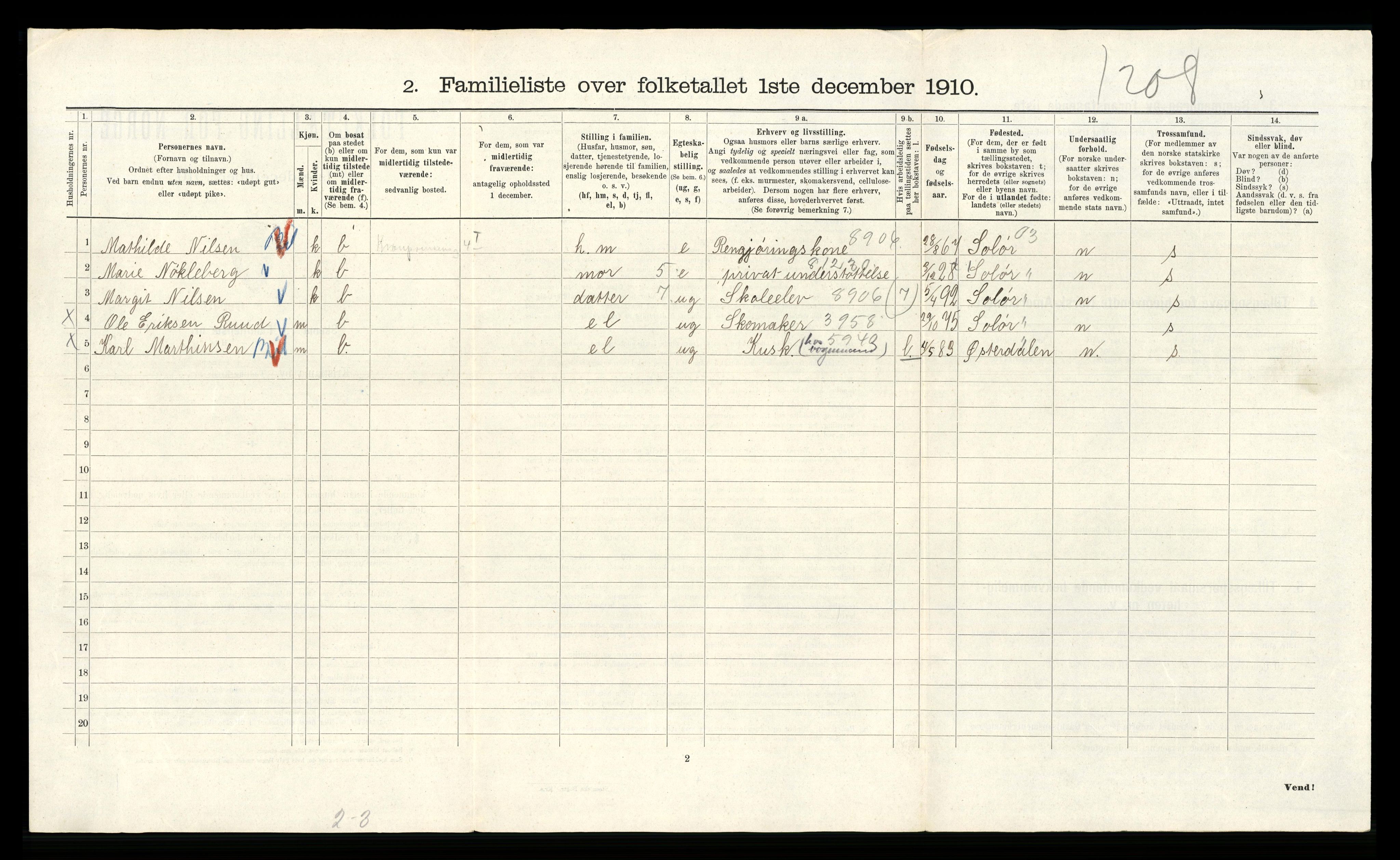 RA, 1910 census for Kristiania, 1910, p. 123498