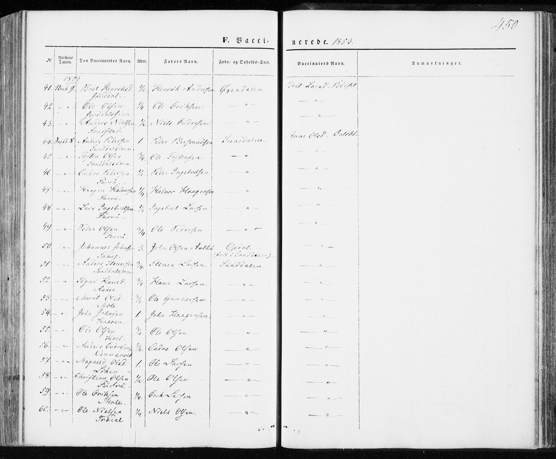 Ministerialprotokoller, klokkerbøker og fødselsregistre - Møre og Romsdal, SAT/A-1454/590/L1013: Parish register (official) no. 590A05, 1847-1877, p. 450