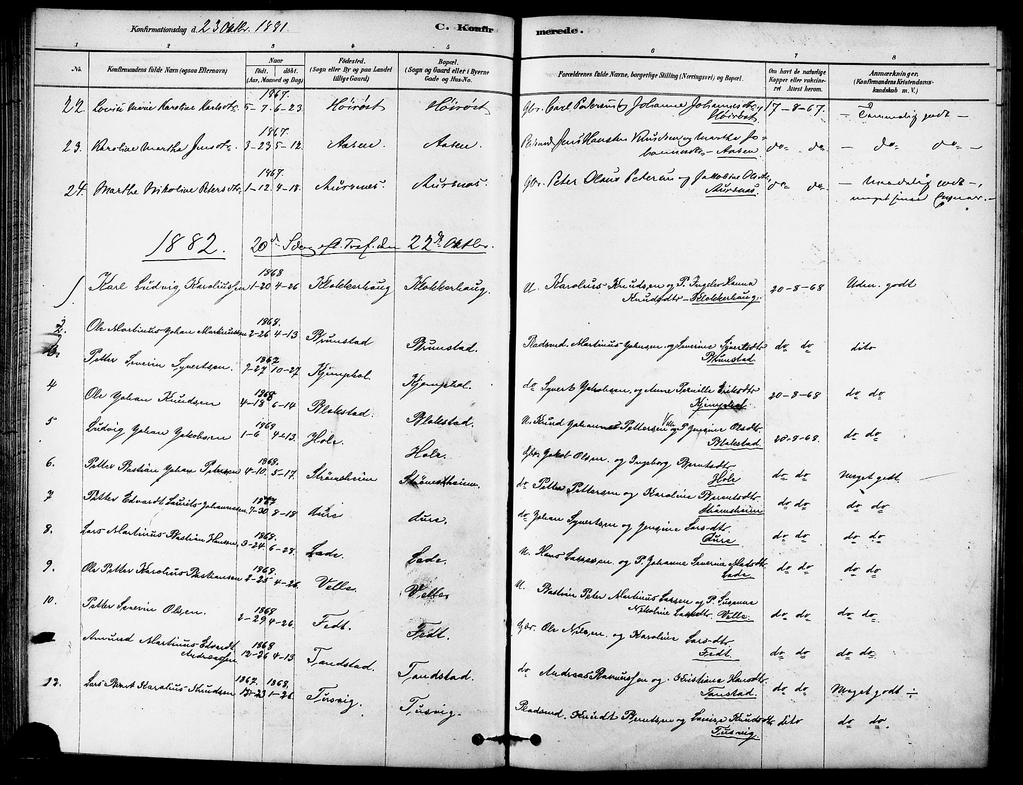 Ministerialprotokoller, klokkerbøker og fødselsregistre - Møre og Romsdal, AV/SAT-A-1454/523/L0334: Parish register (official) no. 523A01, 1878-1891