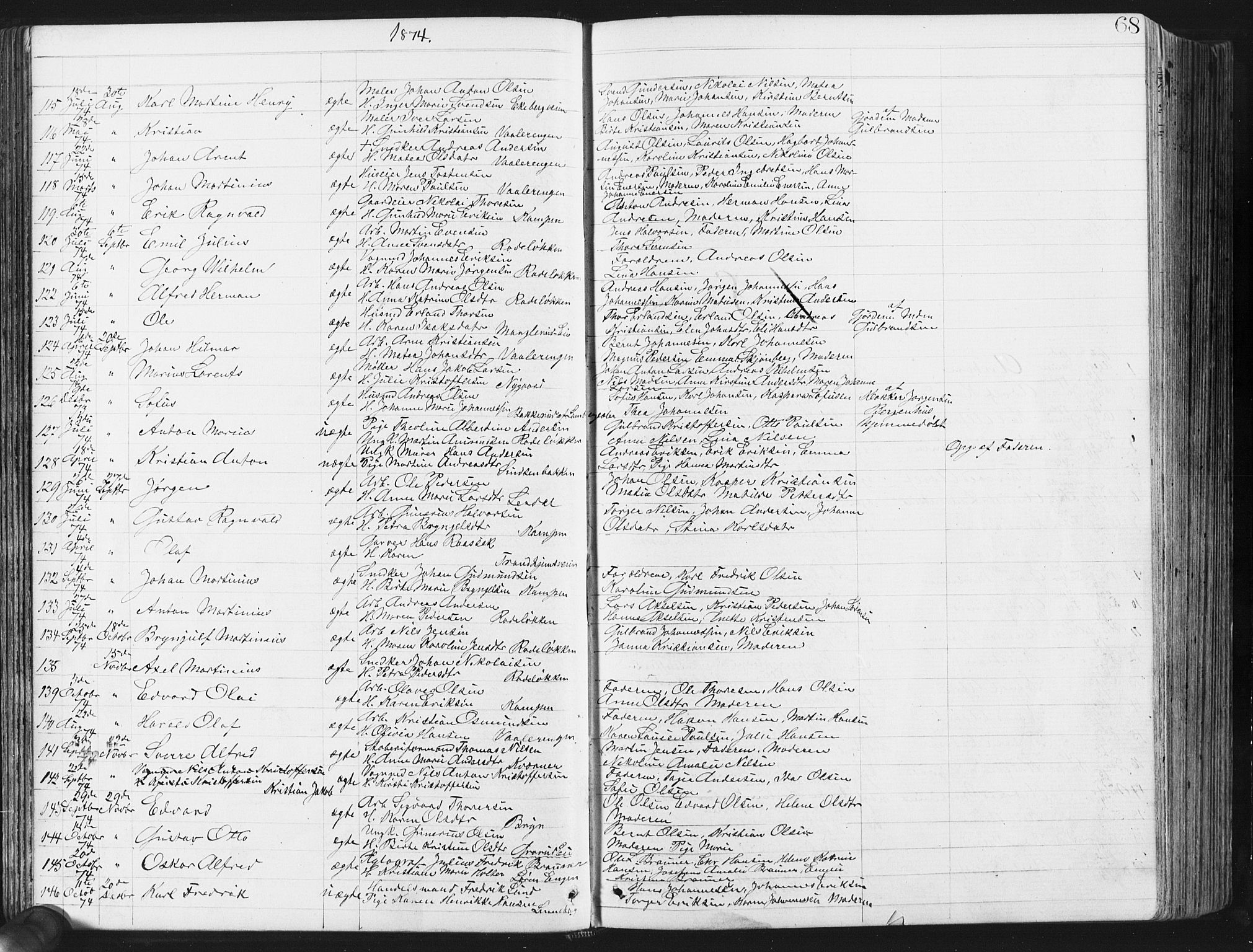 Østre Aker prestekontor Kirkebøker, AV/SAO-A-10840/G/Ga/L0003: Parish register (copy) no. I 3, 1868-1913, p. 68