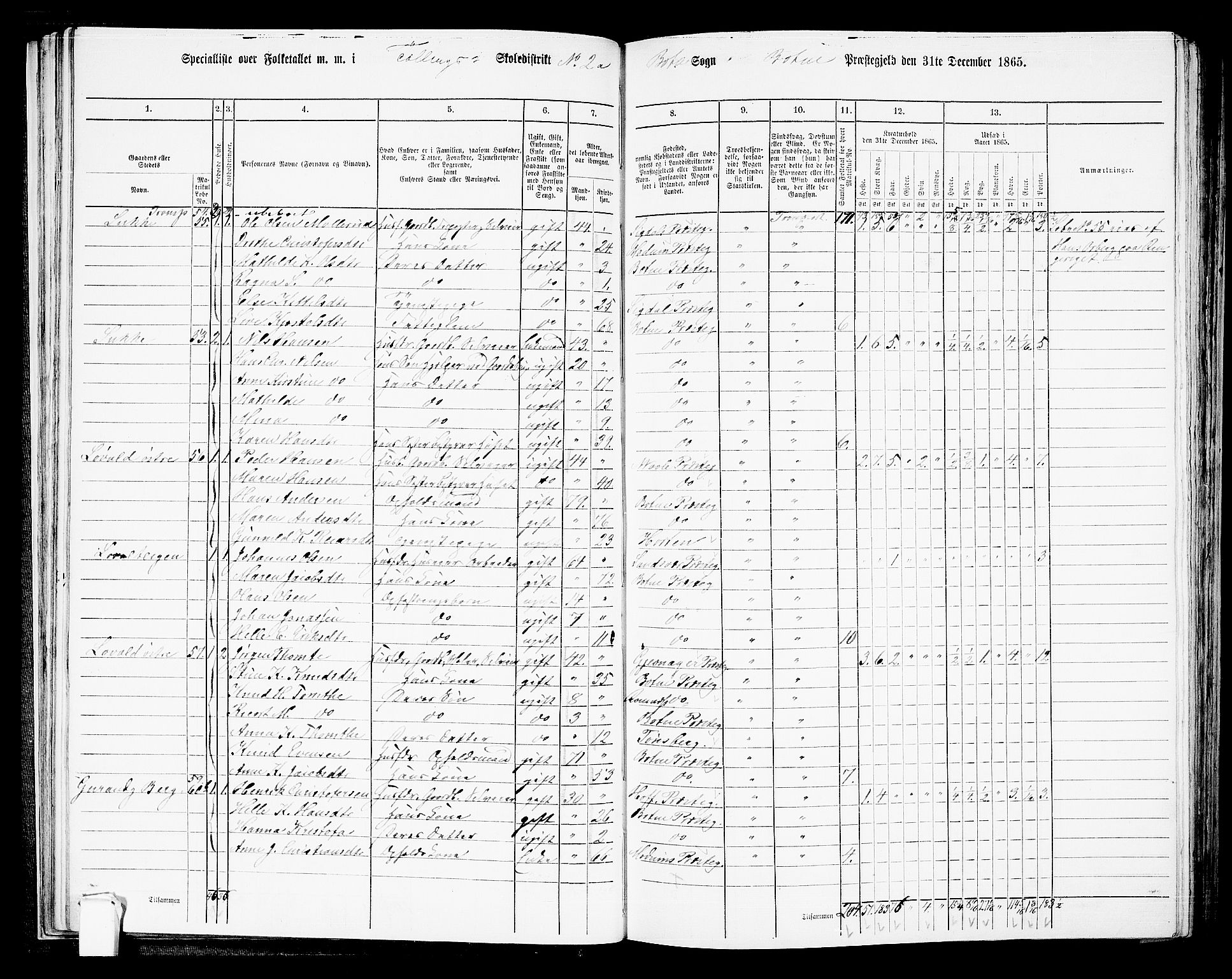 RA, 1865 census for Botne/Botne og Hillestad, 1865, p. 39