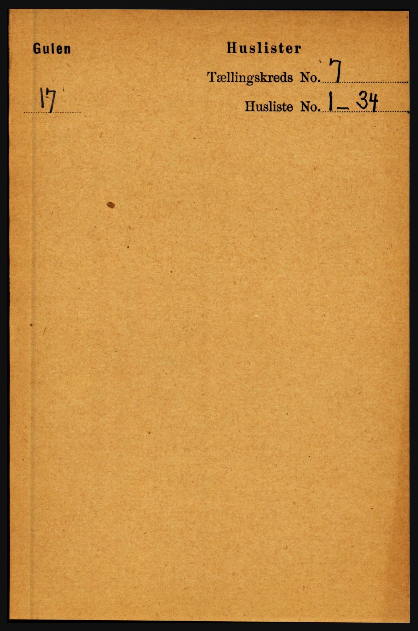 RA, 1891 census for 1411 Gulen, 1891, p. 2180