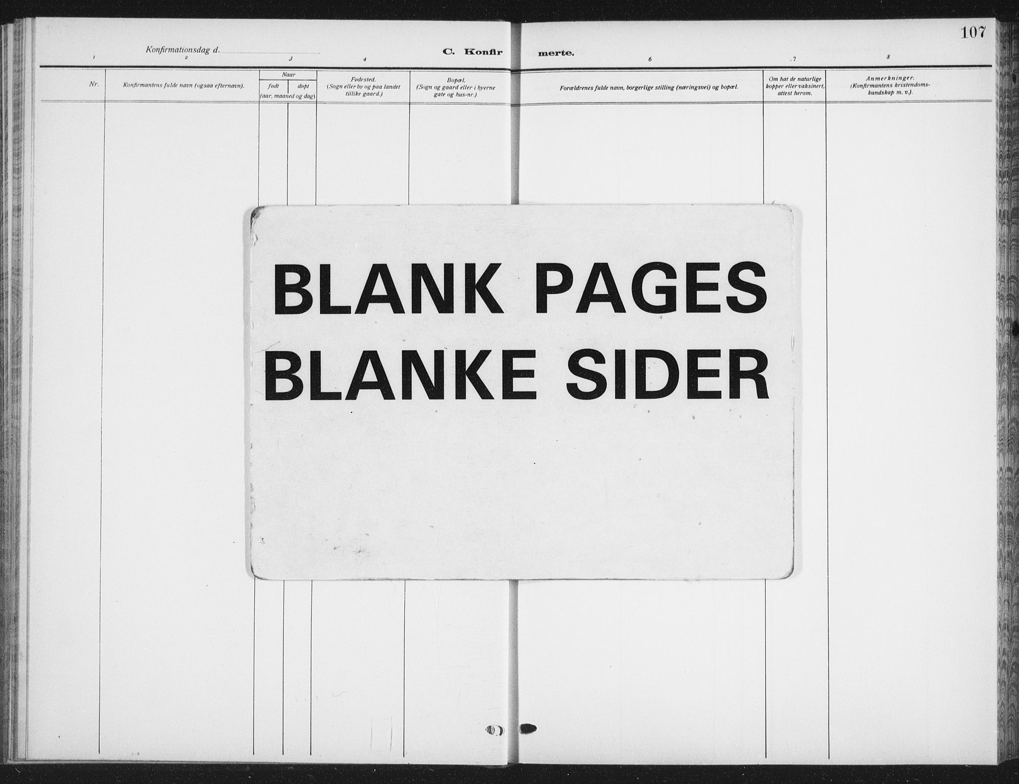 Ministerialprotokoller, klokkerbøker og fødselsregistre - Nordland, SAT/A-1459/895/L1384: Parish register (copy) no. 895C06, 1922-1941, p. 107