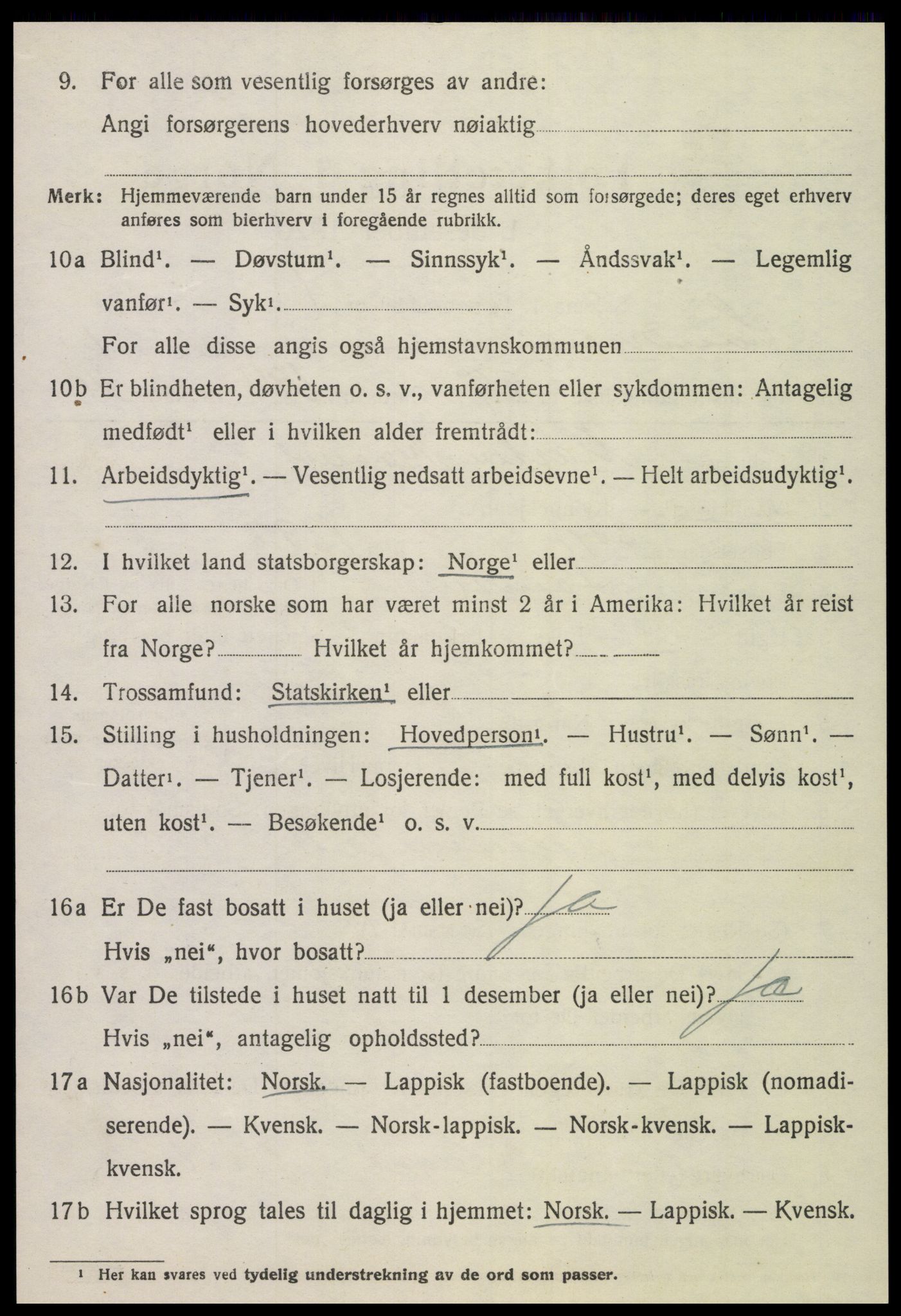 SAT, 1920 census for Sandvollan, 1920, p. 672