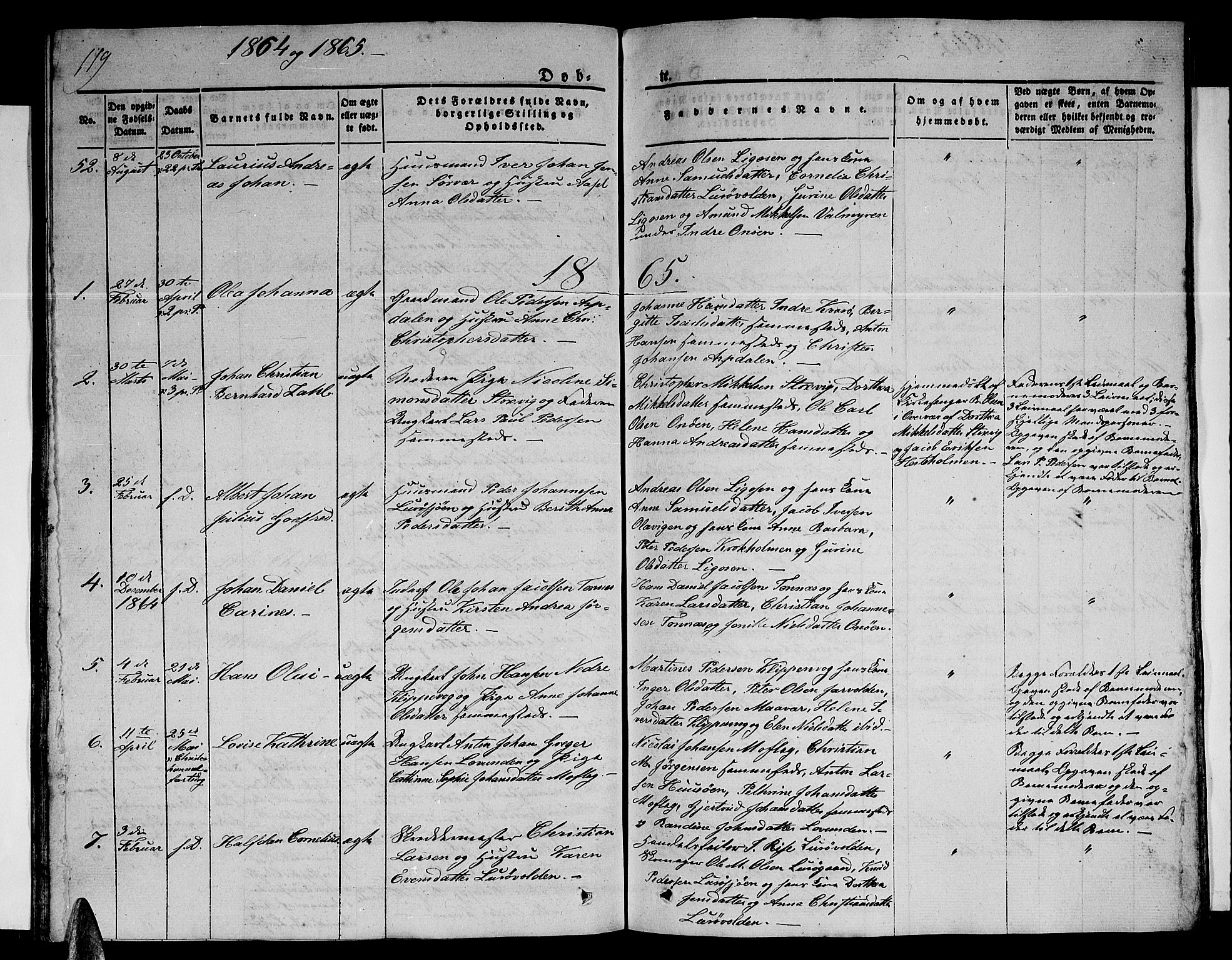 Ministerialprotokoller, klokkerbøker og fødselsregistre - Nordland, AV/SAT-A-1459/839/L0572: Parish register (copy) no. 839C02, 1841-1873, p. 119