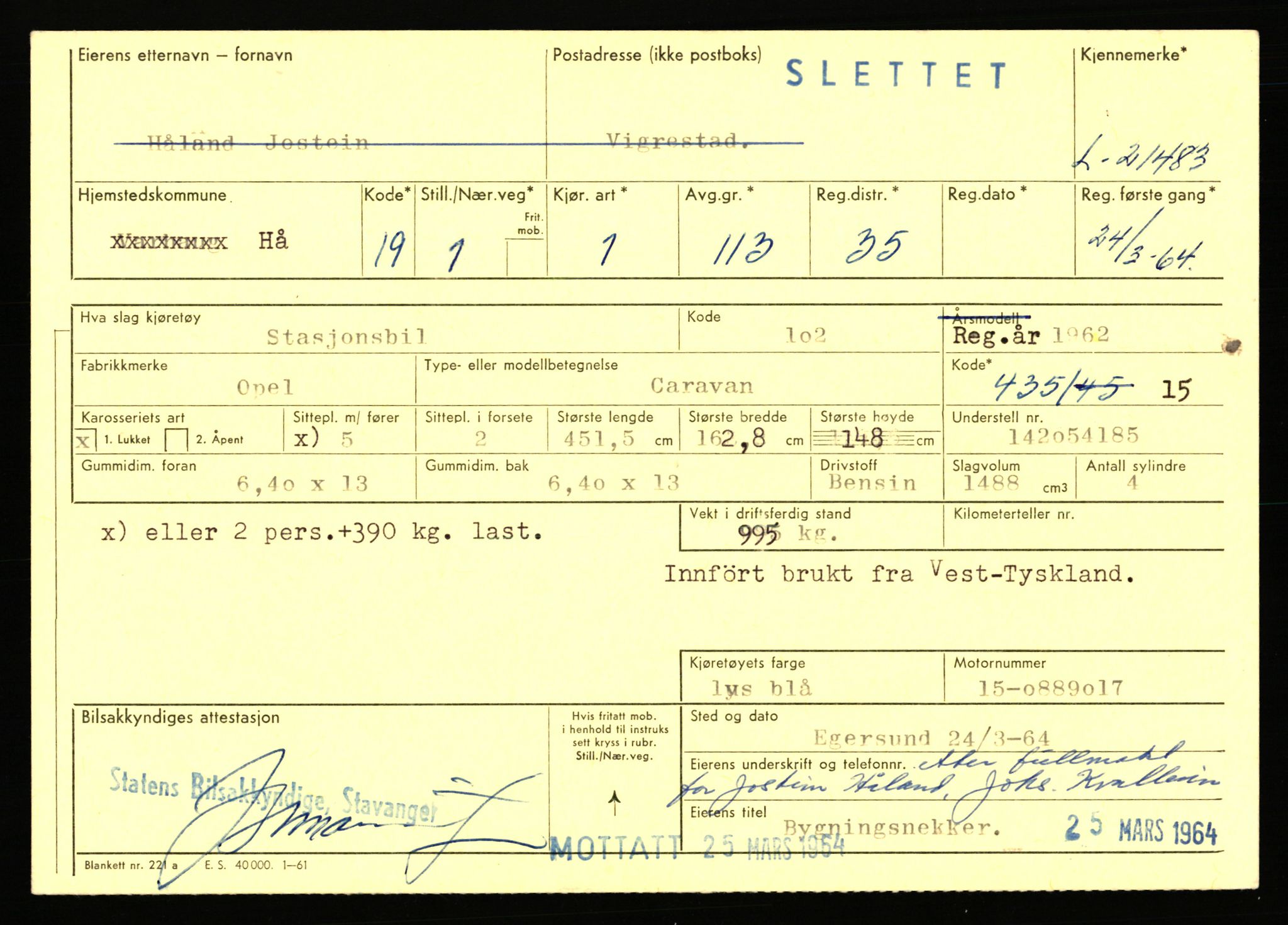 Stavanger trafikkstasjon, AV/SAST-A-101942/0/F/L0037: L-20500 - L-21499, 1930-1971, p. 2241