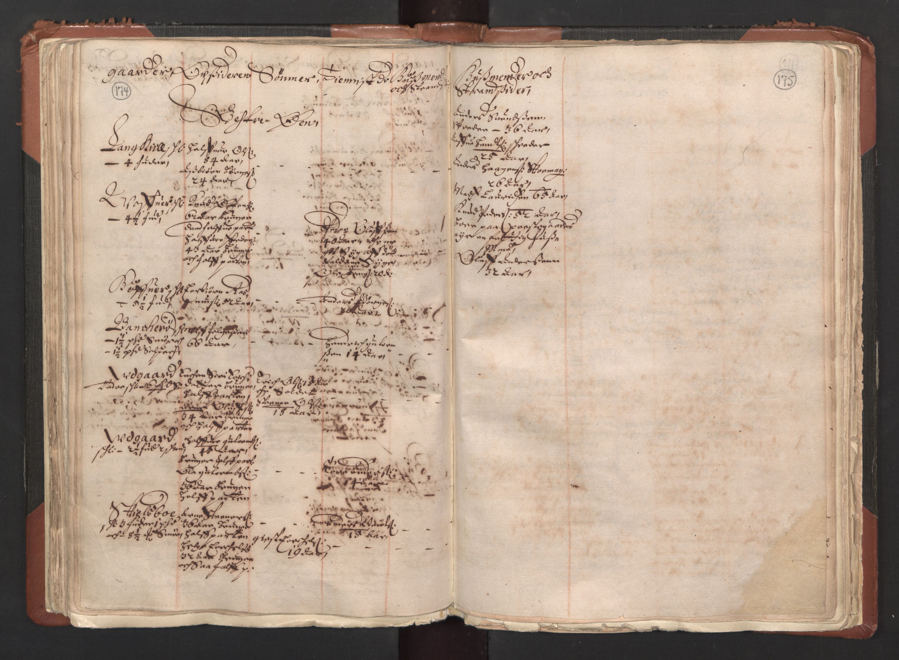 RA, Bailiff's Census 1664-1666, no. 1: Modern Østfold county, 1664, p. 174-175