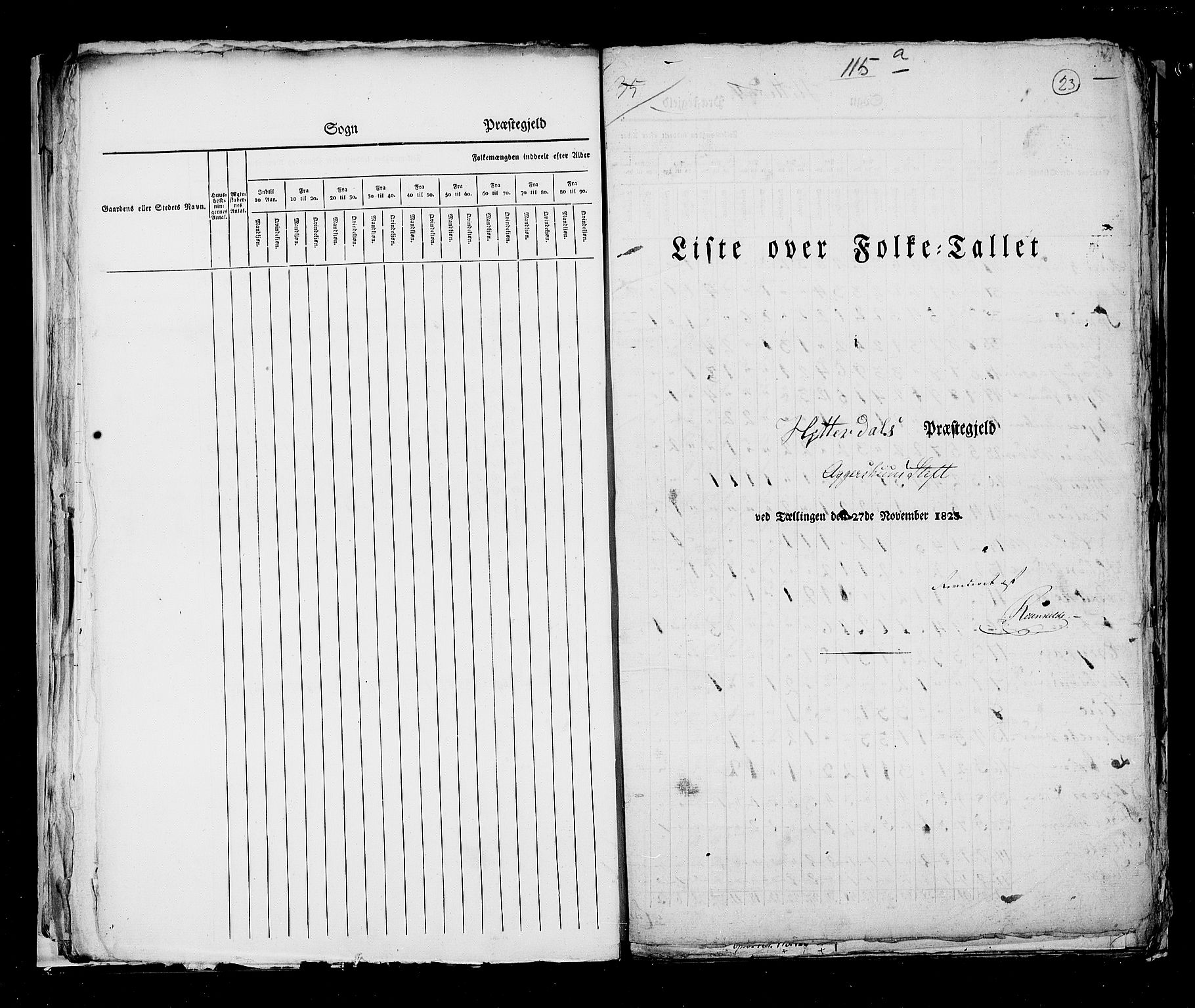 RA, Census 1825, vol. 9: Bratsberg amt, 1825, p. 23