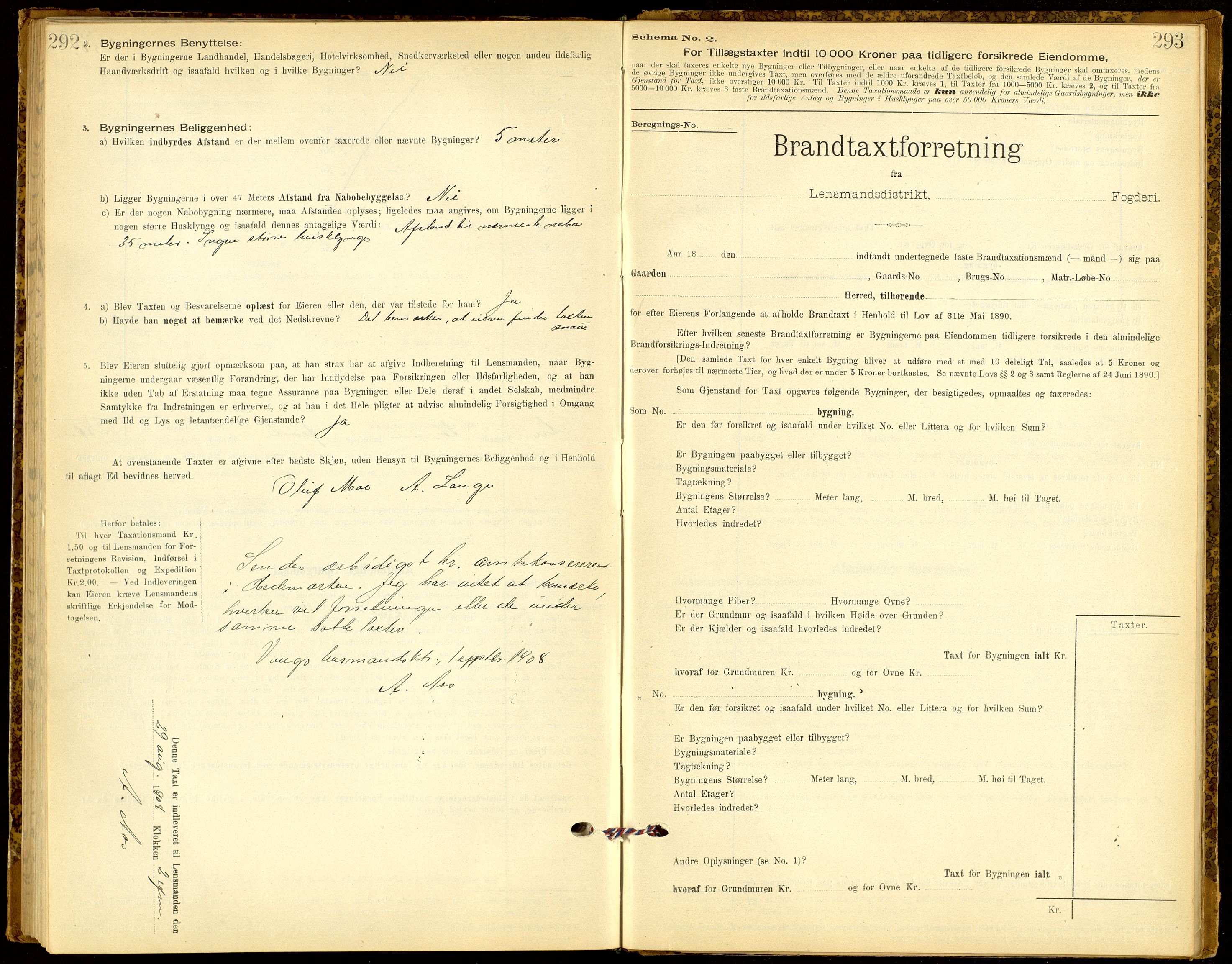 Norges Brannkasse, Vang, Hedmark, SAH/NBRANV-005/F/L0007: Branntakstprotokoll, 1897-1908, p. 296
