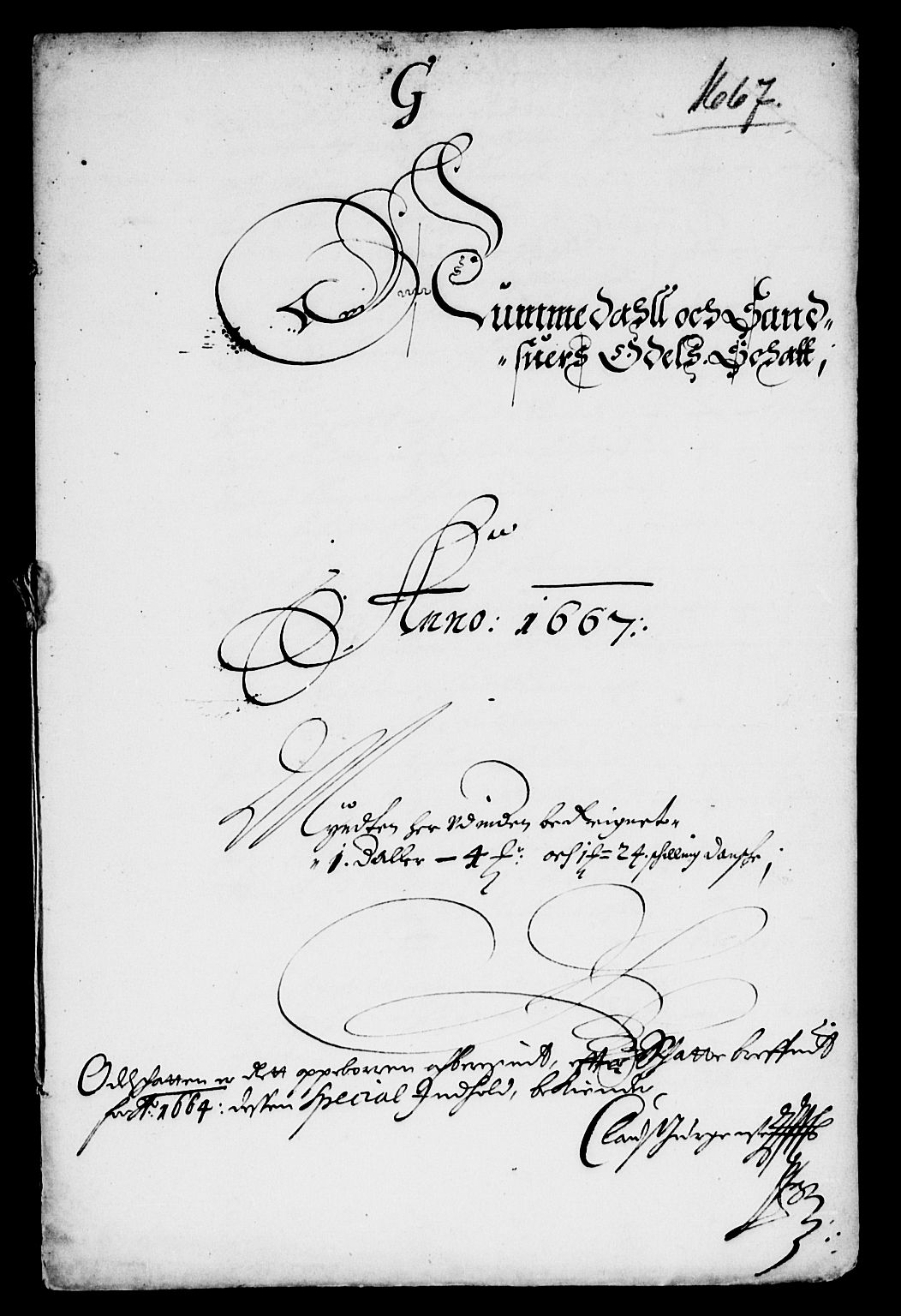 Rentekammeret inntil 1814, Reviderte regnskaper, Lensregnskaper, AV/RA-EA-5023/R/Rb/Rbn/L0007: Numedal og Sandsvær len, 1665-1667