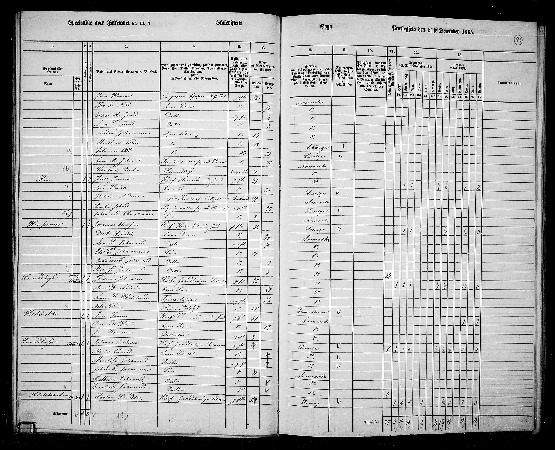 RA, 1865 census for Aremark, 1865, p. 84