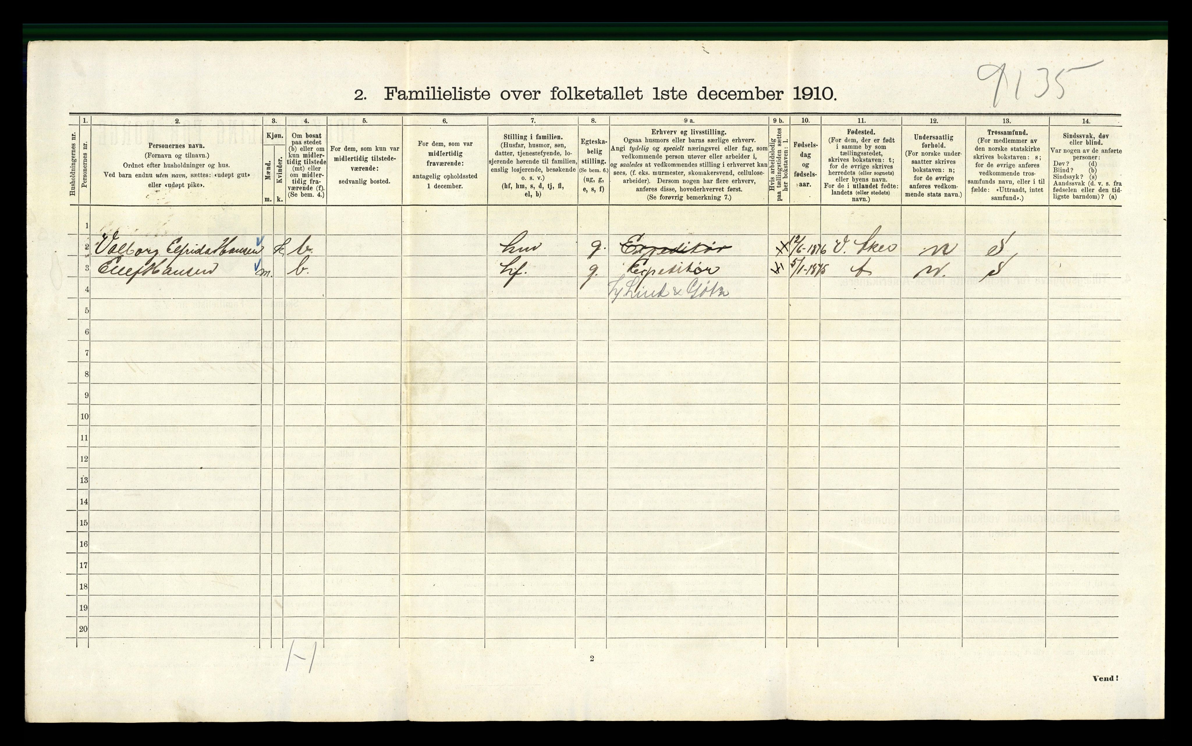 RA, 1910 census for Kristiania, 1910, p. 66378