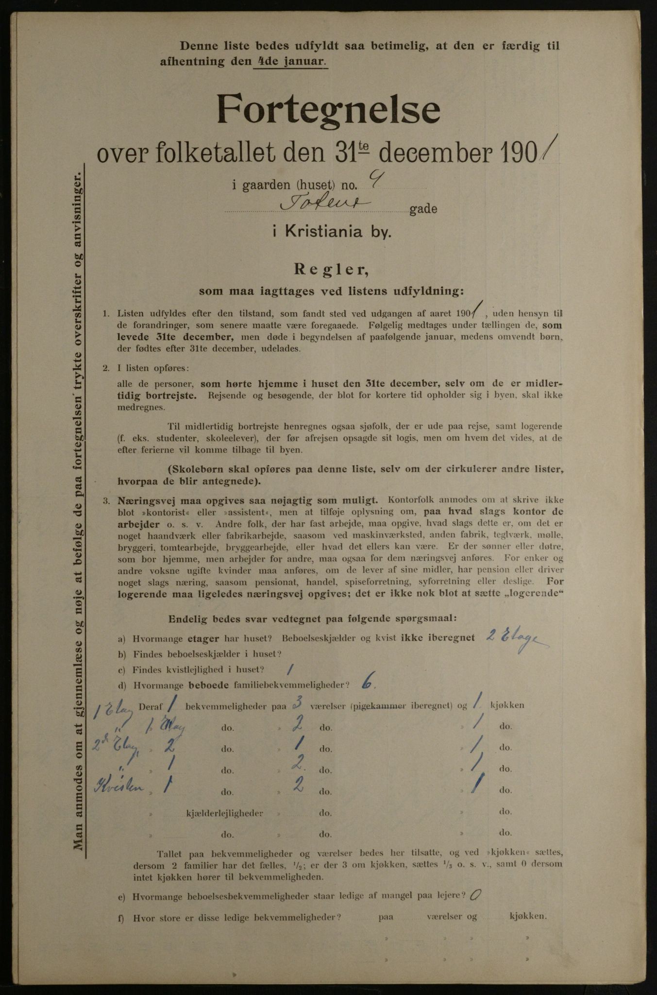 OBA, Municipal Census 1901 for Kristiania, 1901, p. 17724