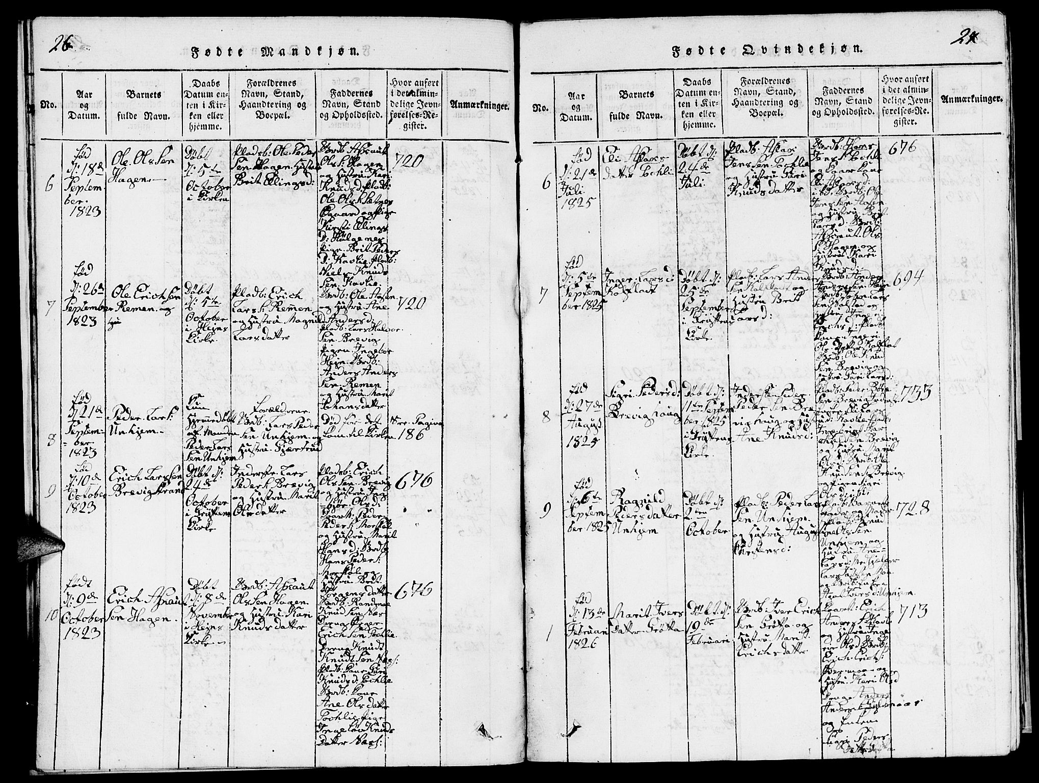 Ministerialprotokoller, klokkerbøker og fødselsregistre - Møre og Romsdal, SAT/A-1454/545/L0587: Parish register (copy) no. 545C01, 1818-1836, p. 26-27