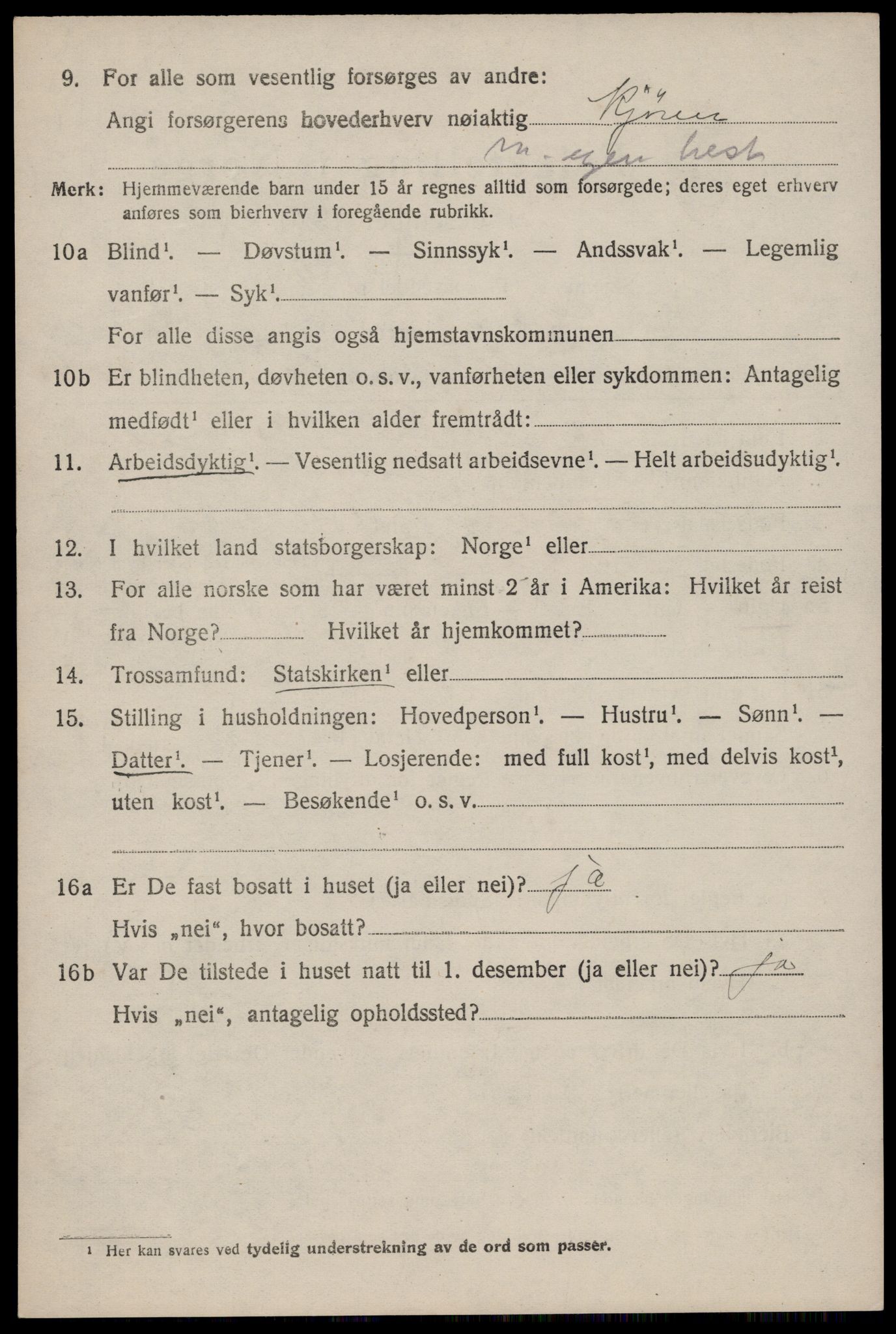 SAST, 1920 census for Skåre, 1920, p. 8273