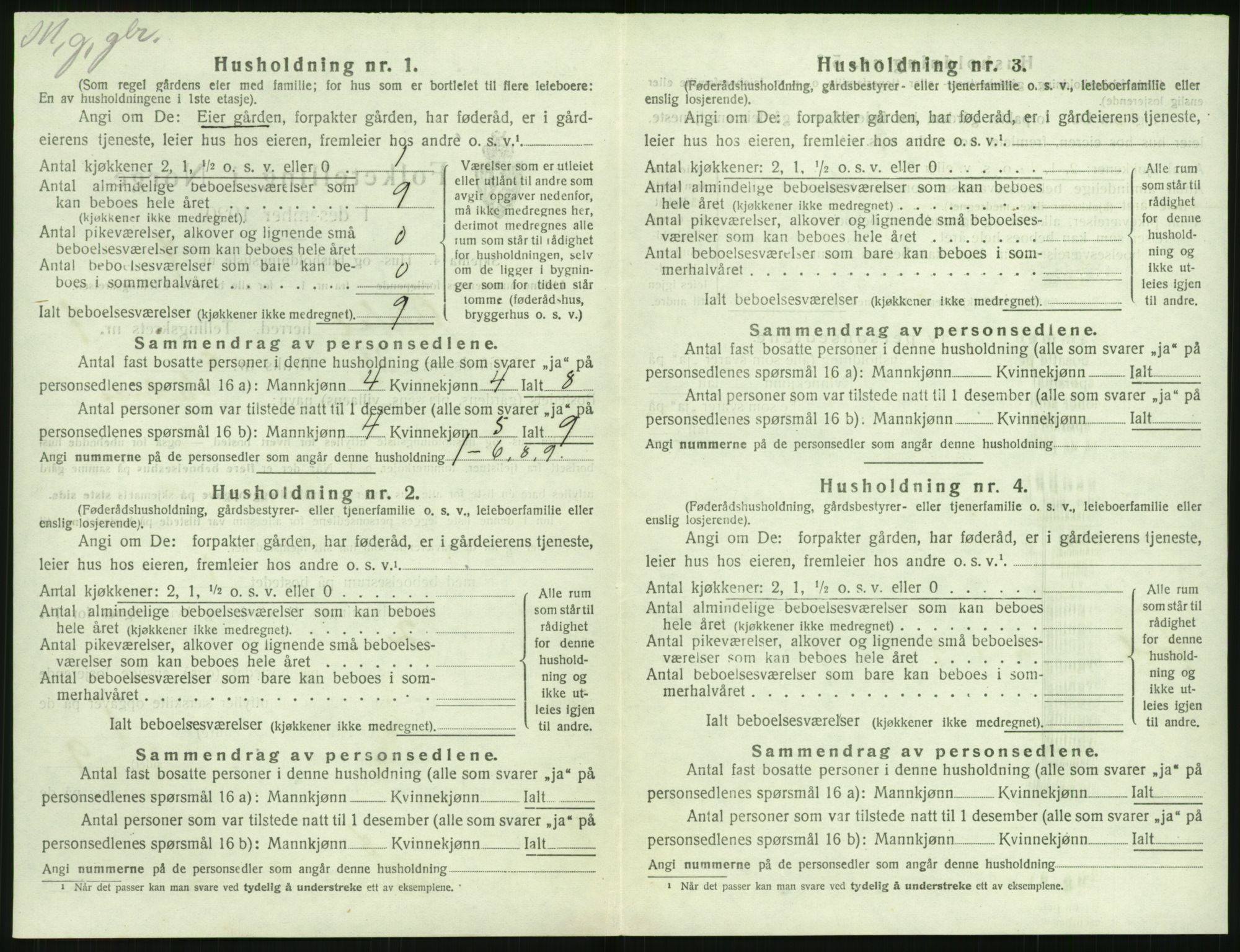 SAK, 1920 census for Øyestad, 1920, p. 653