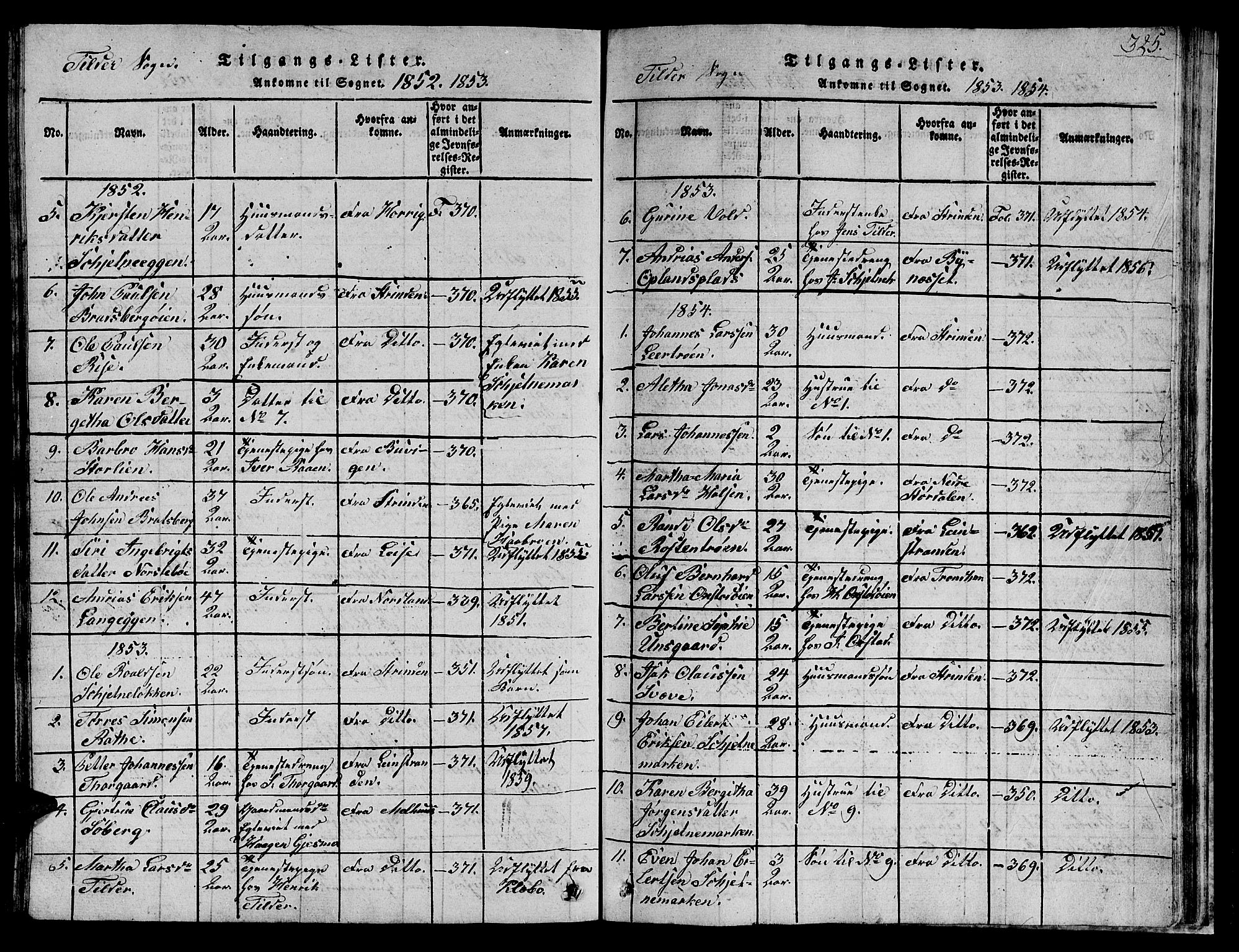 Ministerialprotokoller, klokkerbøker og fødselsregistre - Sør-Trøndelag, SAT/A-1456/621/L0458: Parish register (copy) no. 621C01, 1816-1865, p. 325