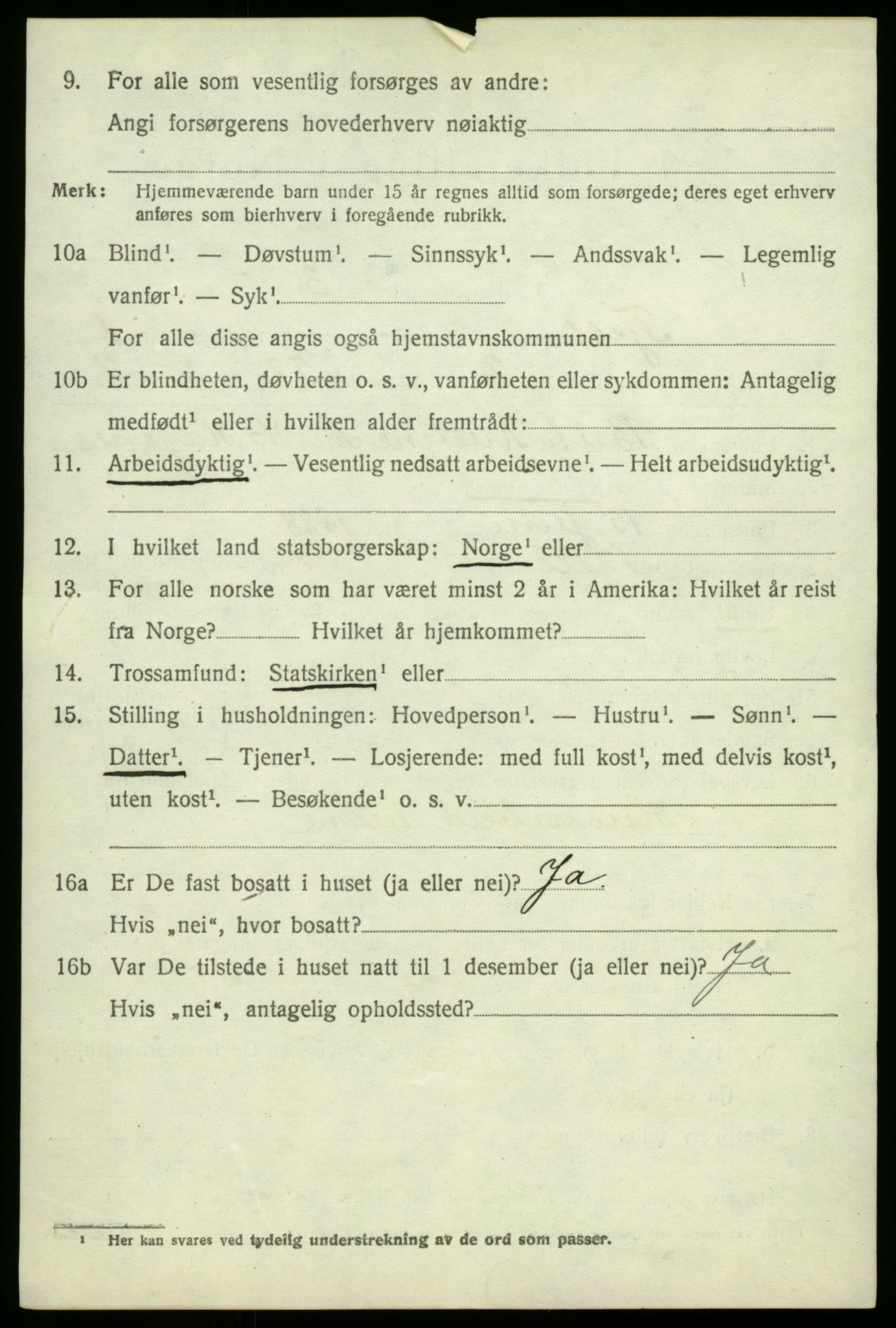 SAB, 1920 census for Fjell, 1920, p. 1477