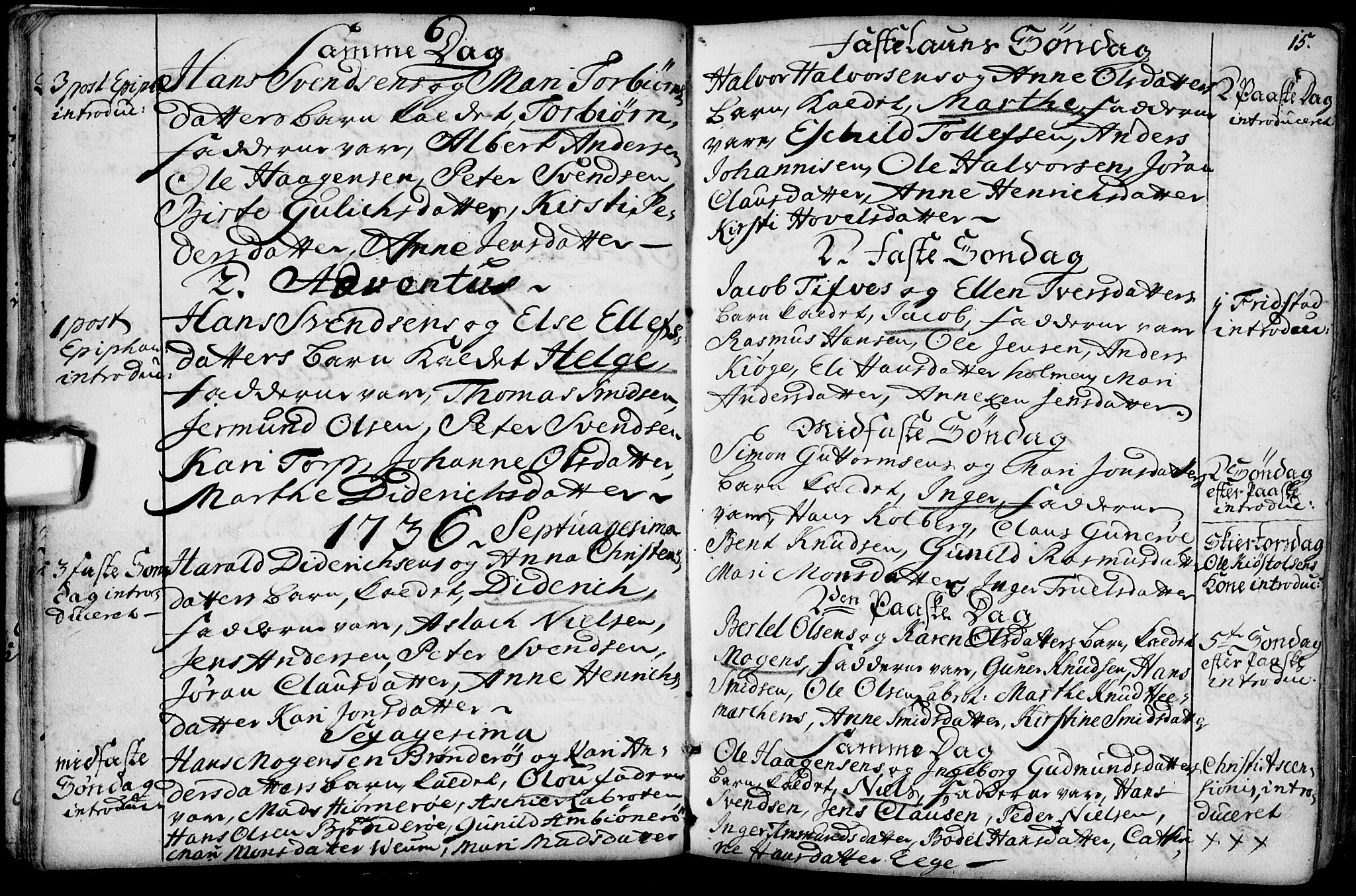 Glemmen prestekontor Kirkebøker, AV/SAO-A-10908/F/Fa/L0001: Parish register (official) no. 1, 1733-1759, p. 15