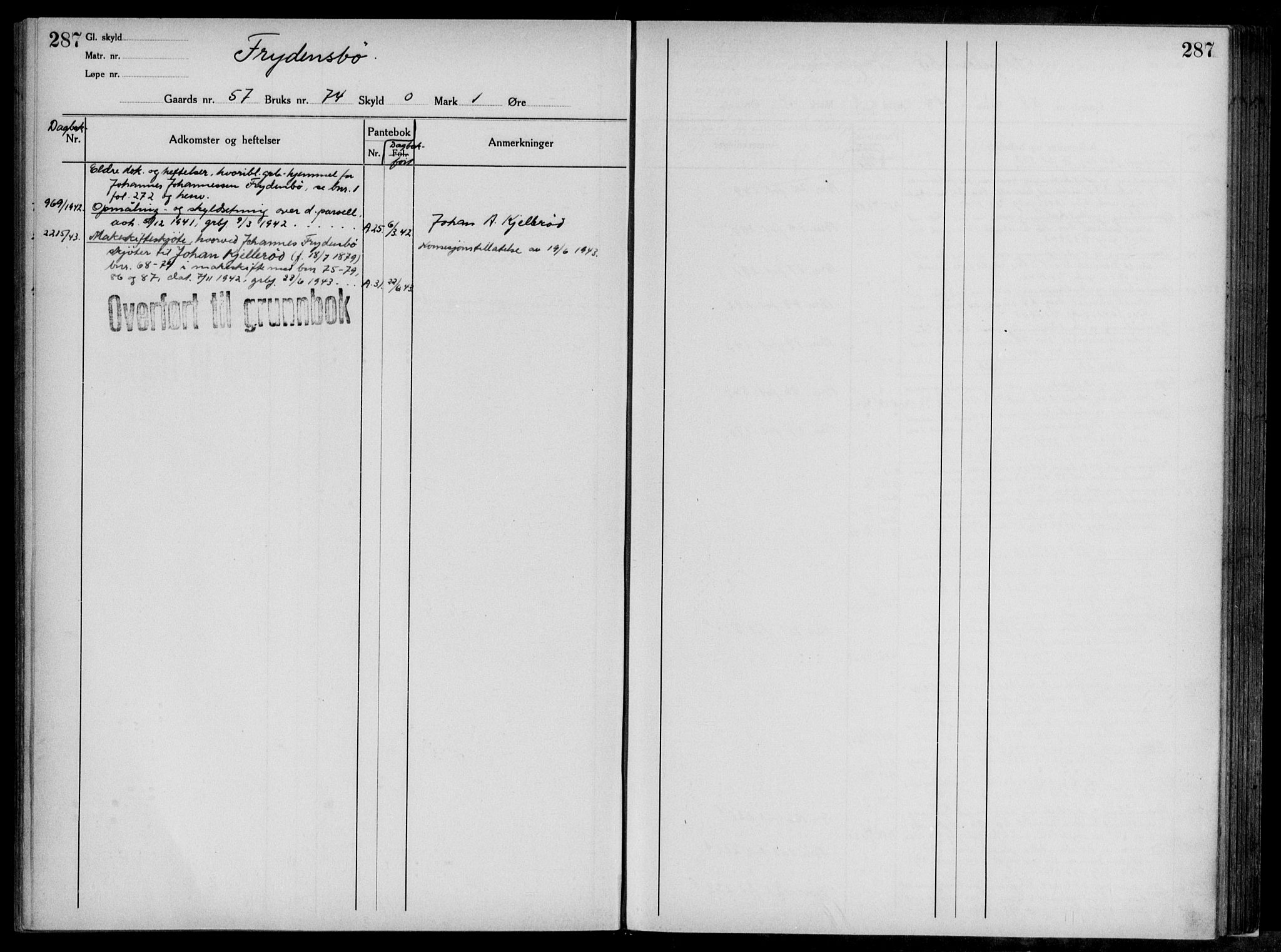 Midhordland sorenskriveri, AV/SAB-A-3001/1/G/Ga/Gab/L0117: Mortgage register no. II.A.b.117, p. 287