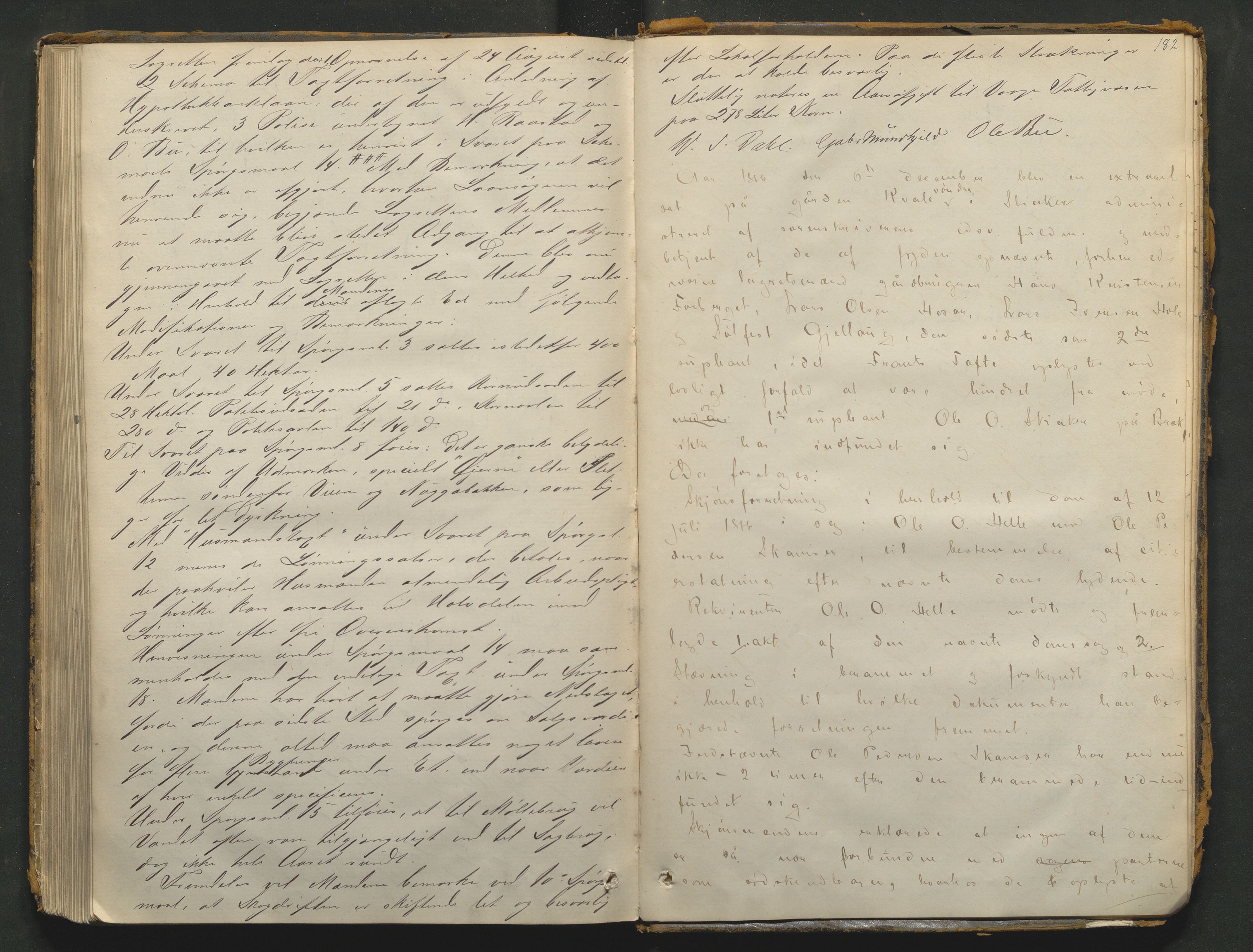 Nord-Gudbrandsdal tingrett, AV/SAH-TING-002/G/Gc/Gcb/L0004: Ekstrarettsprotokoll for åstedssaker, 1876-1887, p. 181b-182a