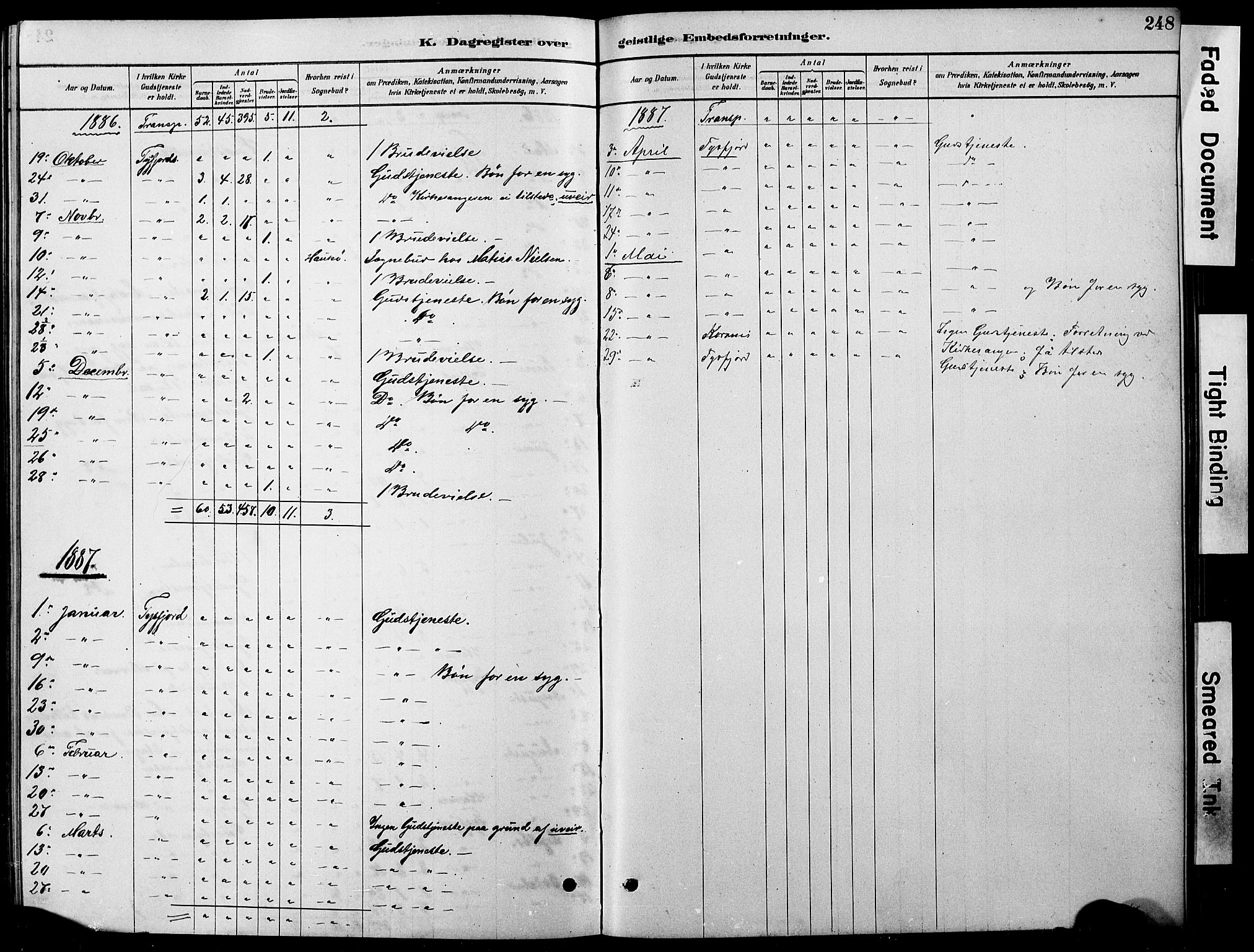 Ministerialprotokoller, klokkerbøker og fødselsregistre - Nordland, AV/SAT-A-1459/861/L0875: Parish register (copy) no. 861C01, 1879-1887, p. 248