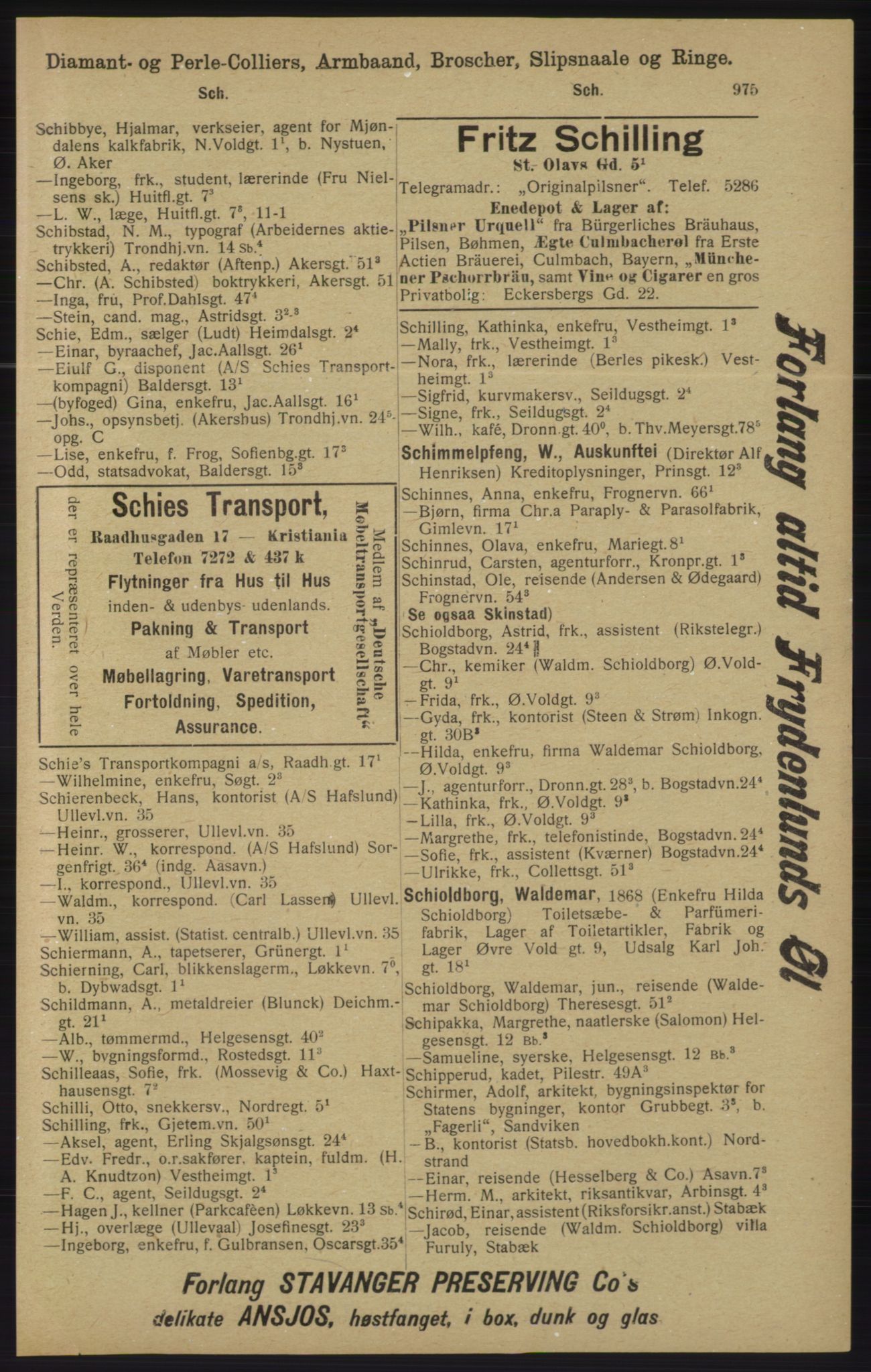 Kristiania/Oslo adressebok, PUBL/-, 1913, p. 987