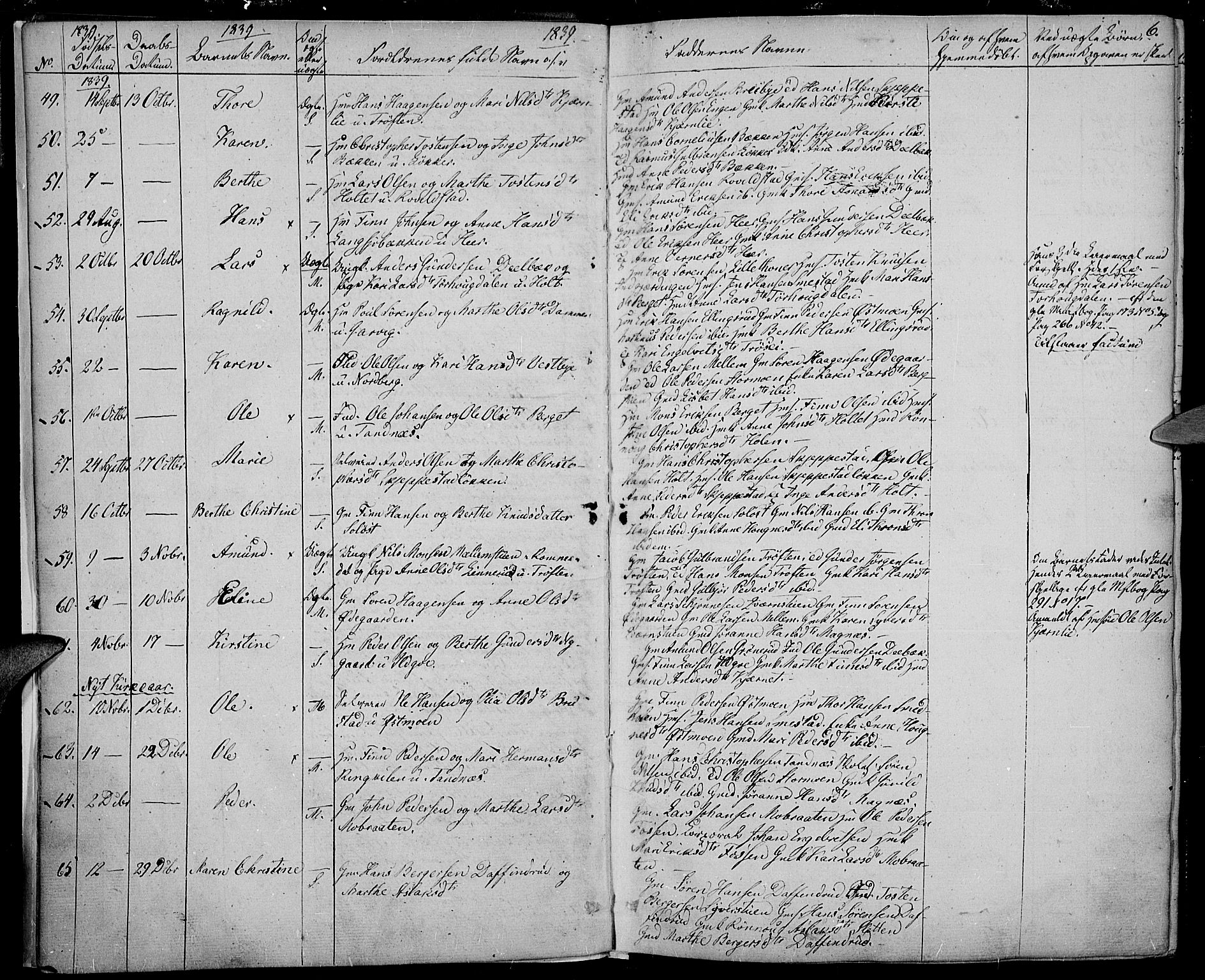 Nord-Odal prestekontor, AV/SAH-PREST-032/H/Ha/Haa/L0002: Parish register (official) no. 2, 1839-1850, p. 6