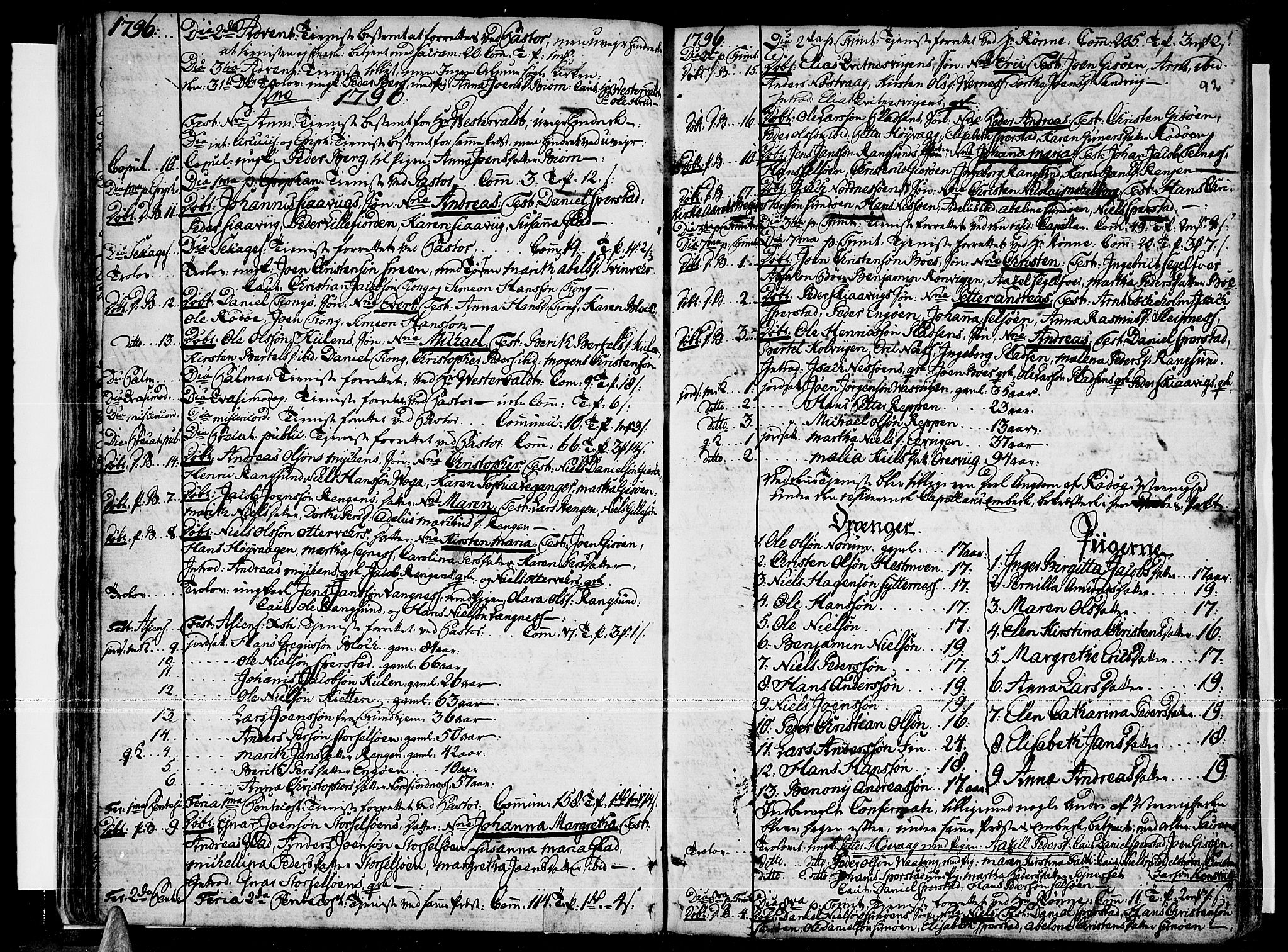 Ministerialprotokoller, klokkerbøker og fødselsregistre - Nordland, SAT/A-1459/841/L0591: Parish register (official) no. 841A03 /1, 1777-1819, p. 91-92