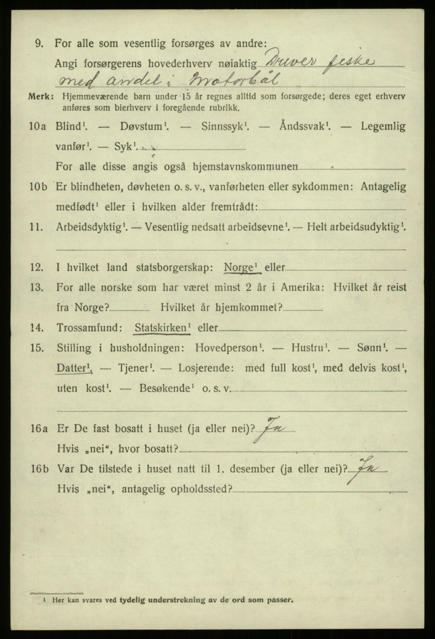 SAB, 1920 census for Davik, 1920, p. 6064
