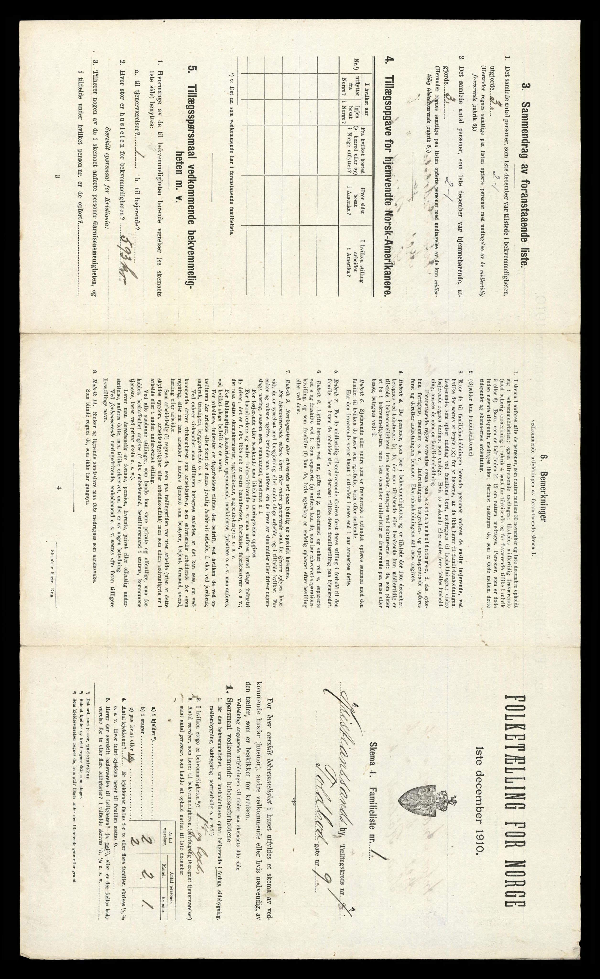 RA, 1910 census for Kristiansand, 1910, p. 1572