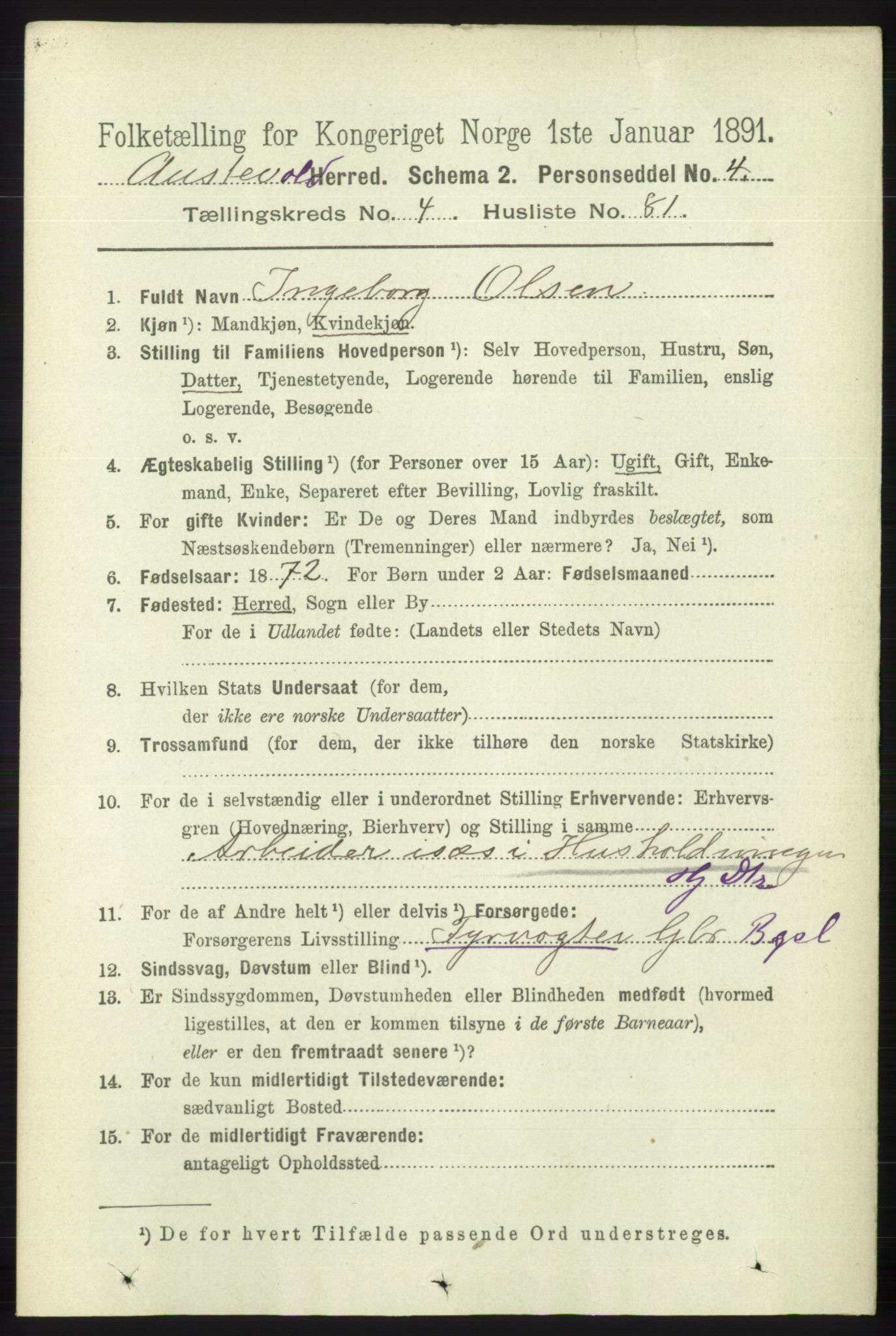 RA, 1891 census for 1244 Austevoll, 1891, p. 1899