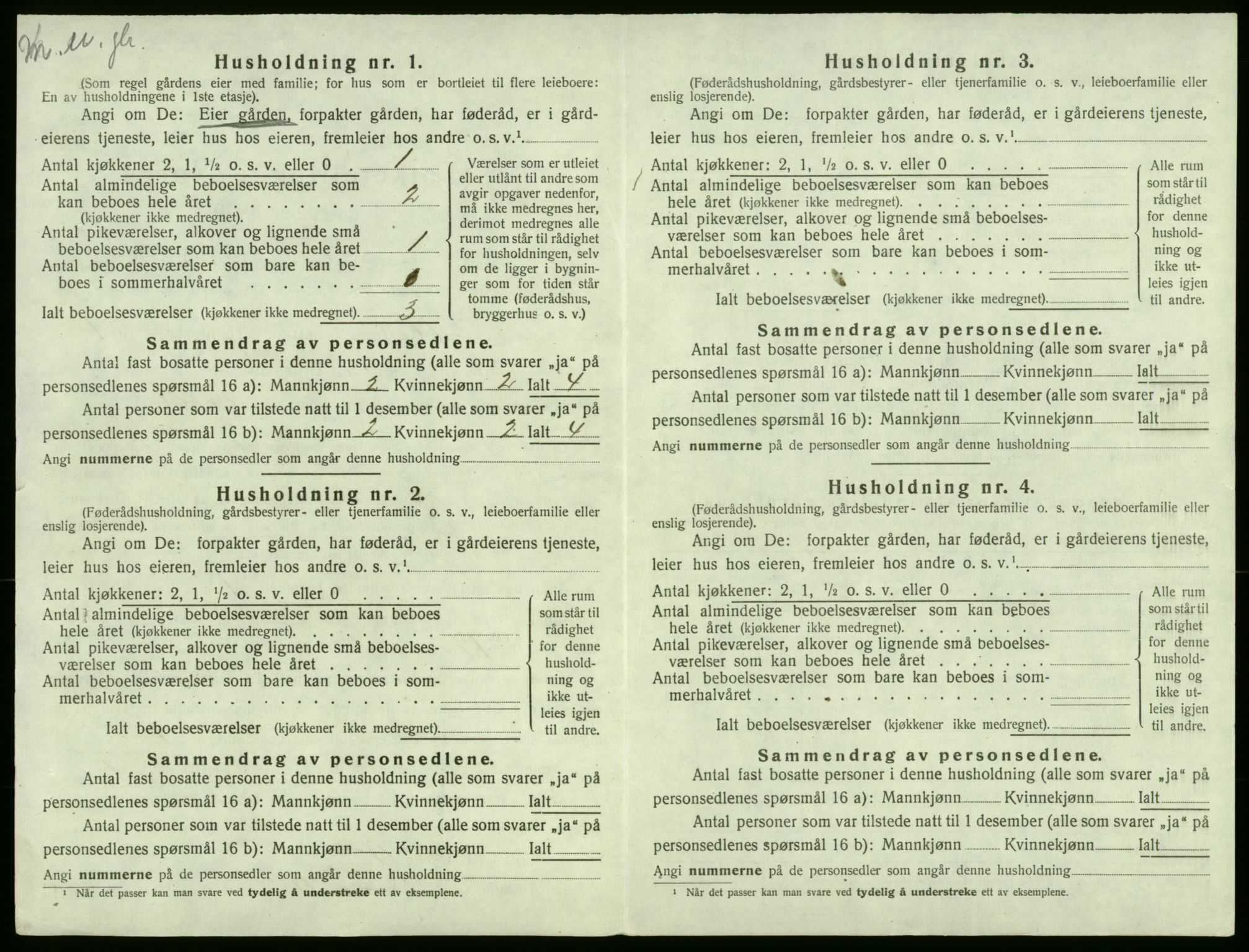 SAB, 1920 census for Stord, 1920, p. 60