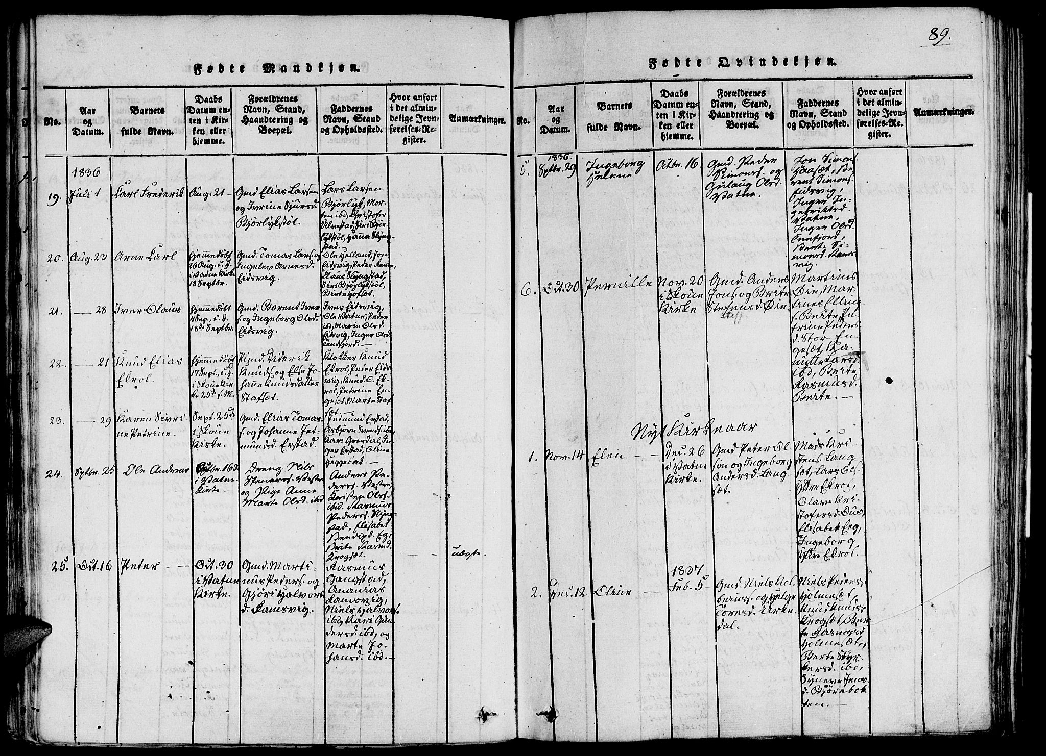 Ministerialprotokoller, klokkerbøker og fødselsregistre - Møre og Romsdal, AV/SAT-A-1454/524/L0351: Parish register (official) no. 524A03, 1816-1838, p. 89