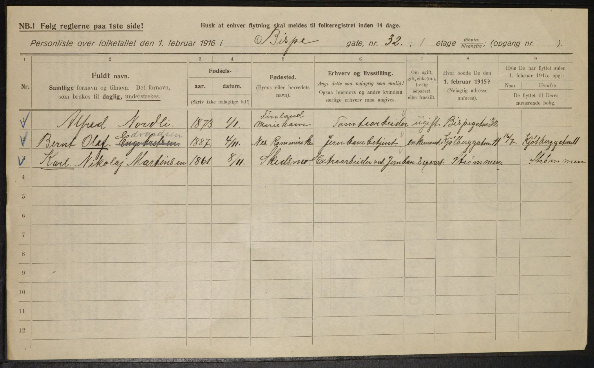 OBA, Municipal Census 1916 for Kristiania, 1916, p. 5505