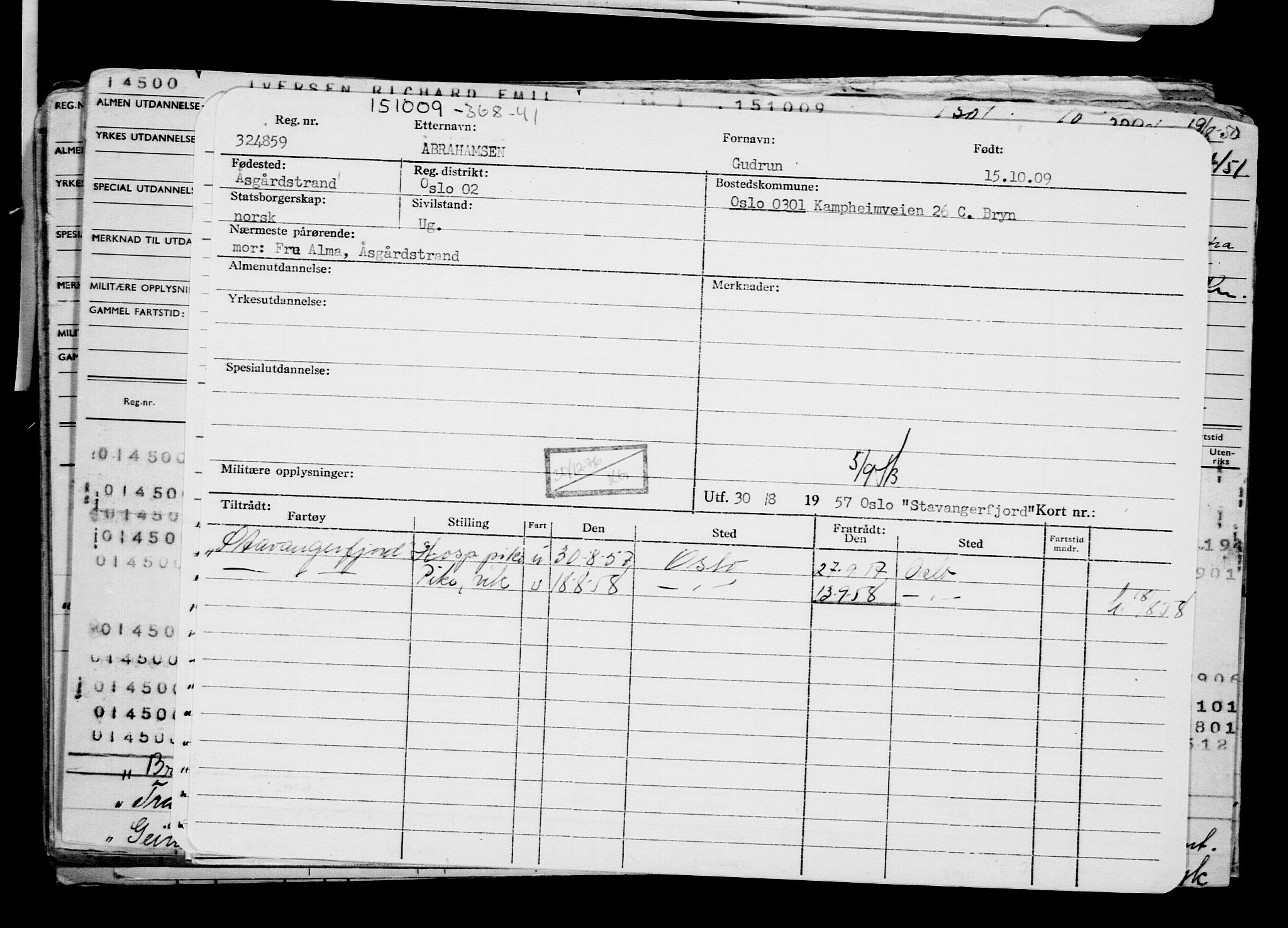 Direktoratet for sjømenn, AV/RA-S-3545/G/Gb/L0086: Hovedkort, 1909, p. 225