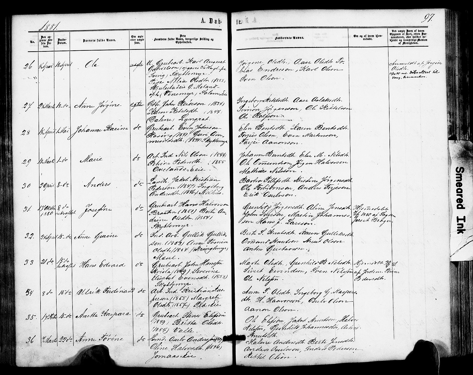 Froland sokneprestkontor, AV/SAK-1111-0013/F/Fa/L0003: Parish register (official) no. A 3, 1864-1881, p. 97