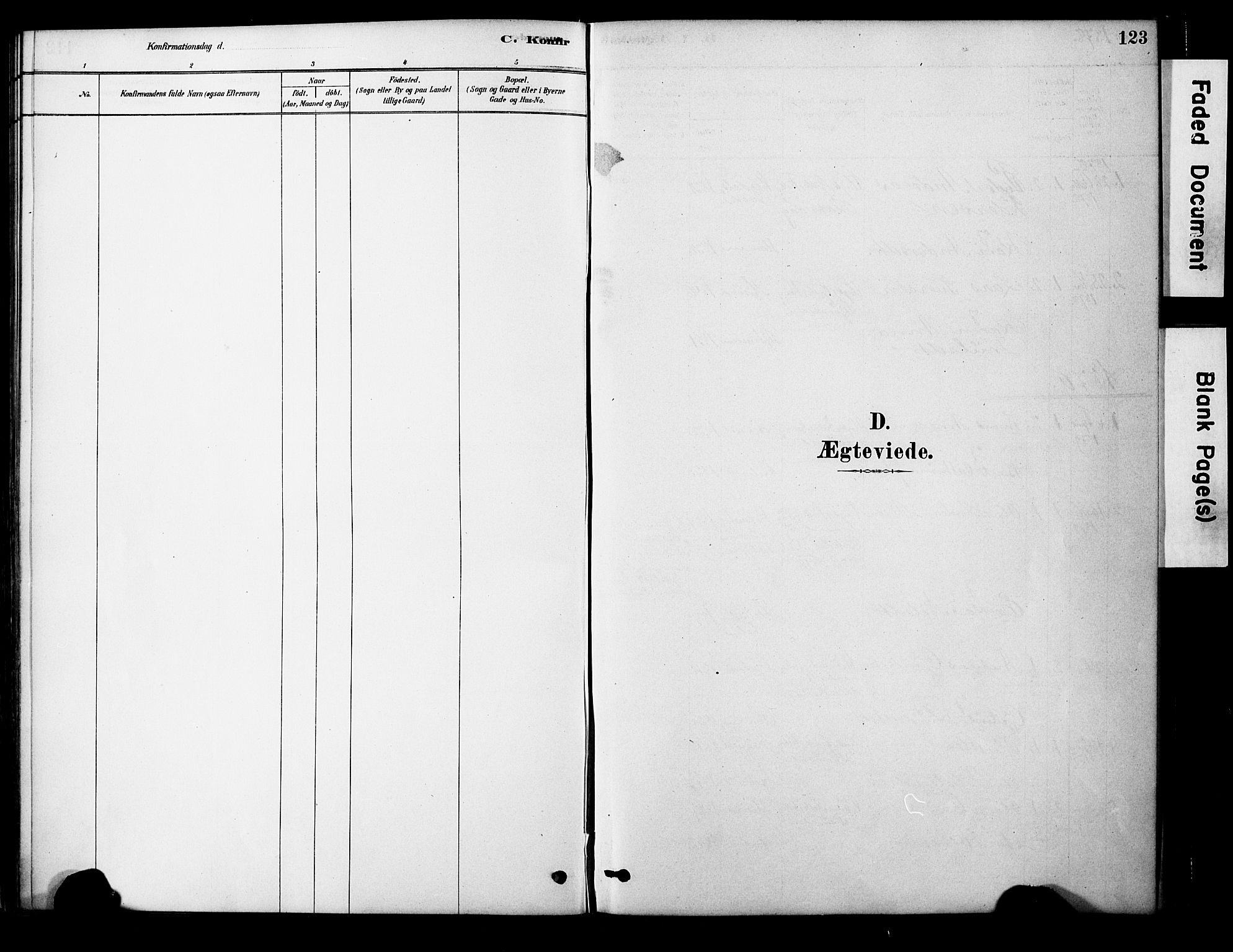 Ministerialprotokoller, klokkerbøker og fødselsregistre - Møre og Romsdal, SAT/A-1454/563/L0736: Parish register (official) no. 563A01, 1878-1903, p. 123