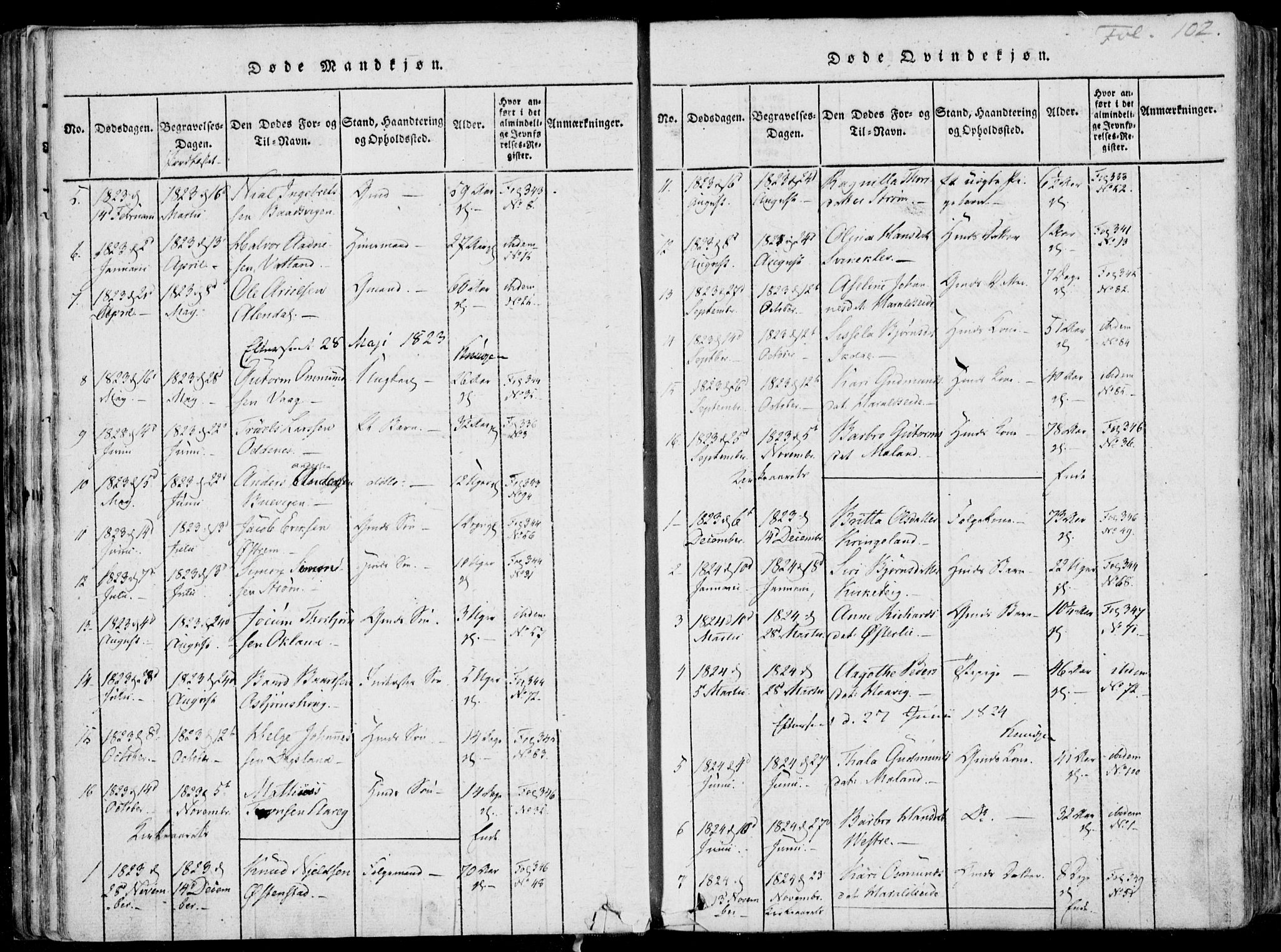 Skjold sokneprestkontor, SAST/A-101847/H/Ha/Haa/L0003: Parish register (official) no. A 3, 1815-1835, p. 102