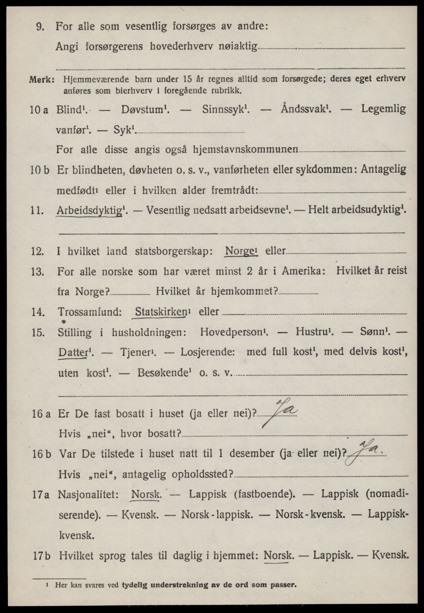 SAT, 1920 census for Oppdal, 1920, p. 5292