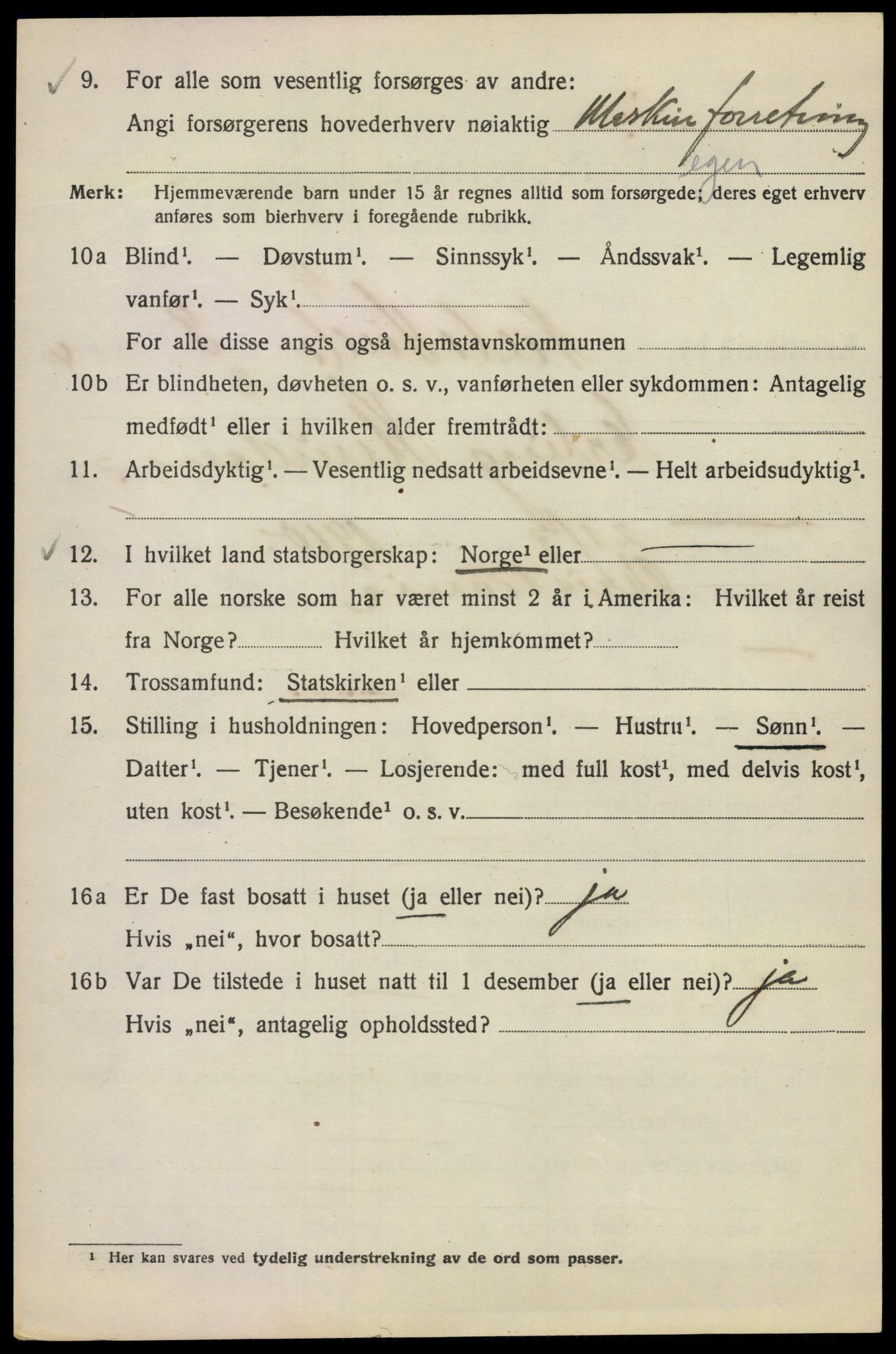 SAO, 1920 census for Kristiania, 1920, p. 414292