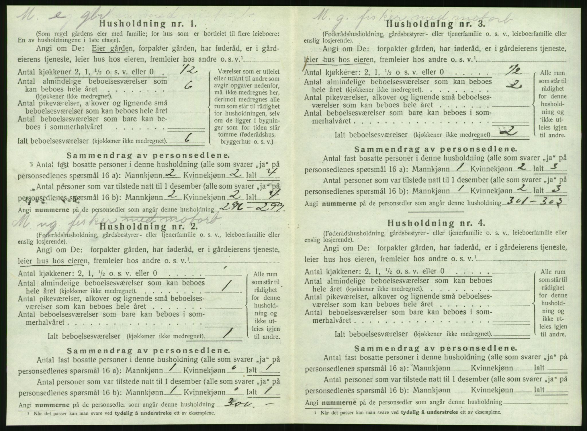 SAT, 1920 census for Tustna, 1920, p. 318