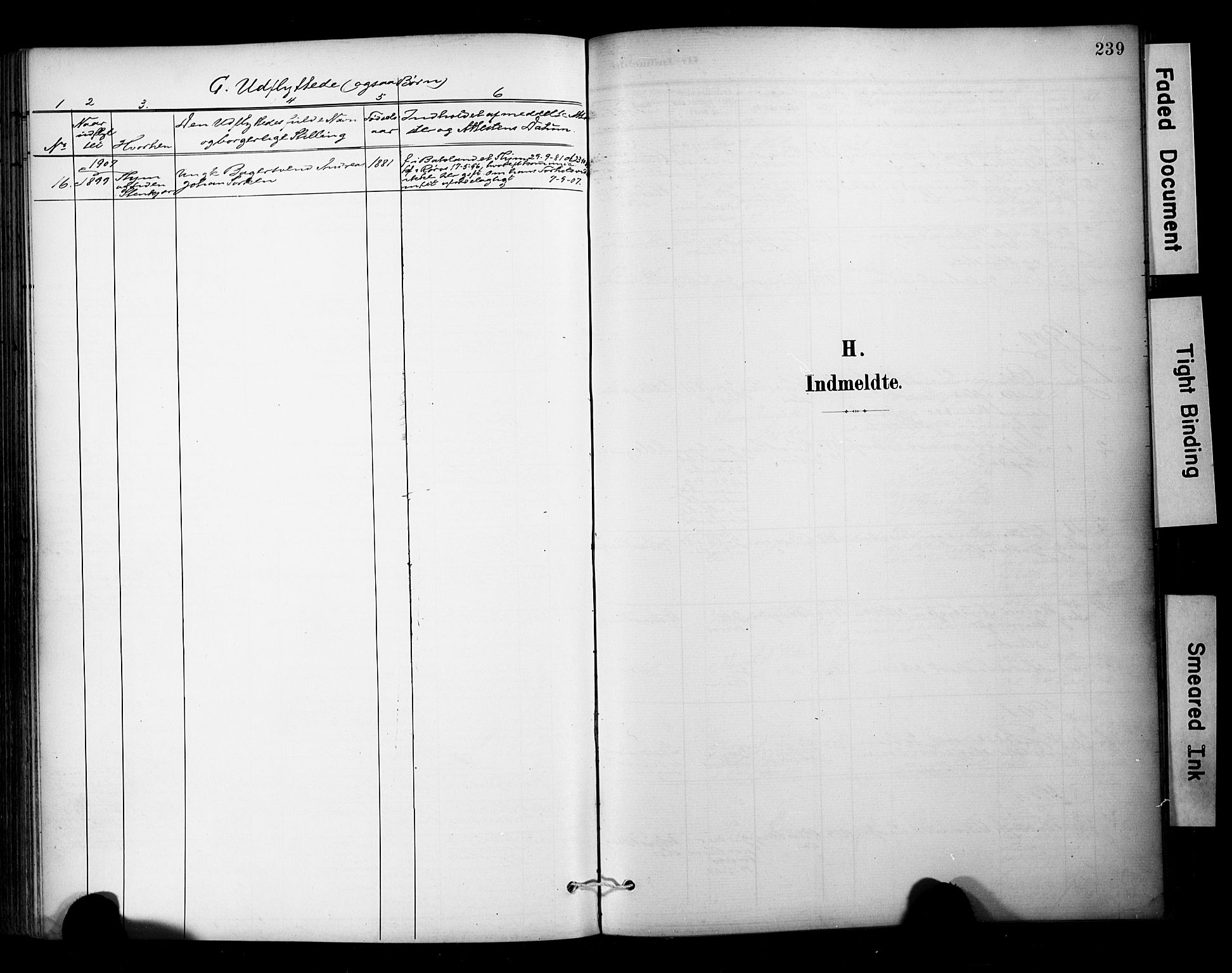 Ministerialprotokoller, klokkerbøker og fødselsregistre - Sør-Trøndelag, AV/SAT-A-1456/681/L0936: Parish register (official) no. 681A14, 1899-1908, p. 239