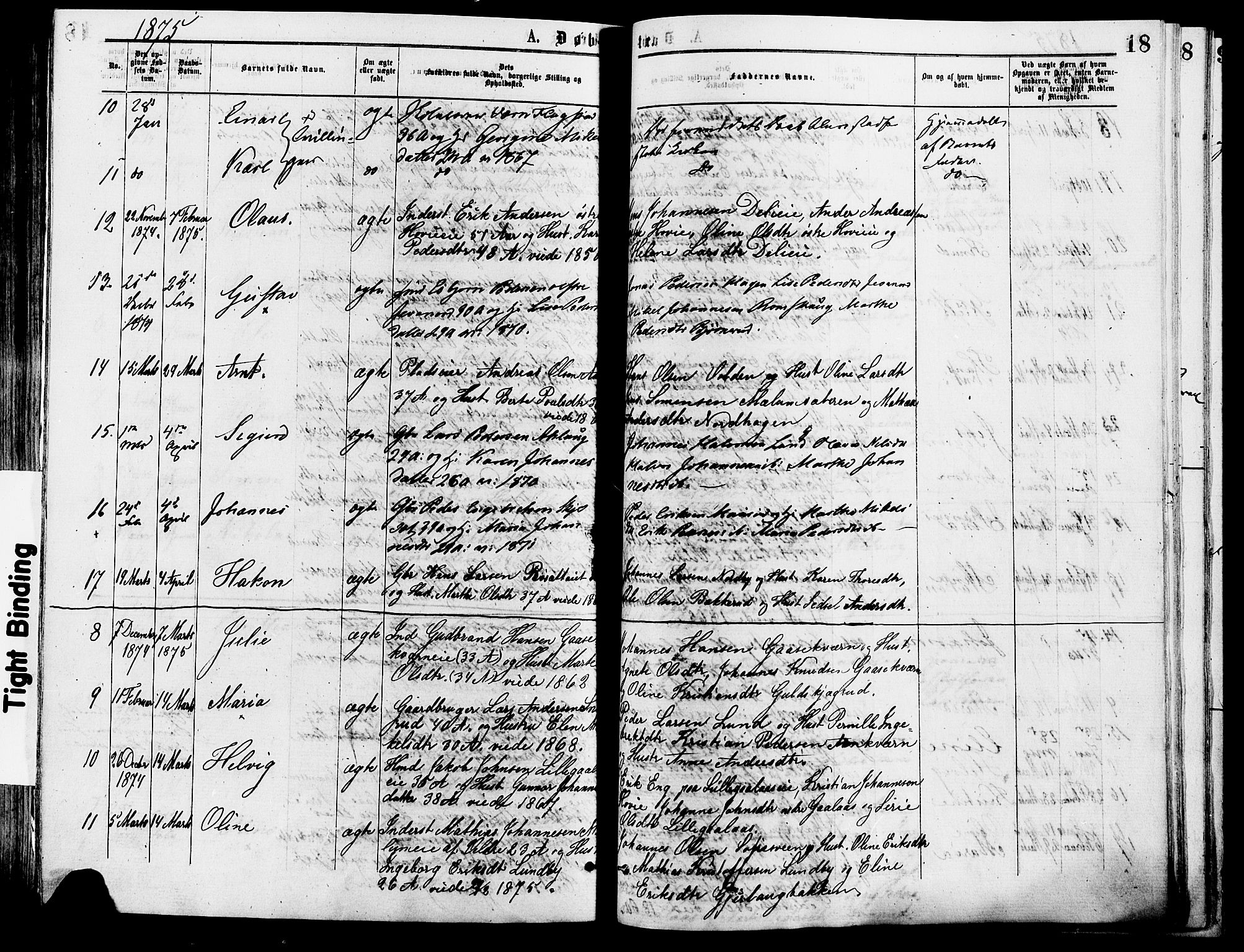 Vang prestekontor, Hedmark, SAH/PREST-008/H/Ha/Haa/L0013: Parish register (official) no. 13, 1855-1879, p. 18