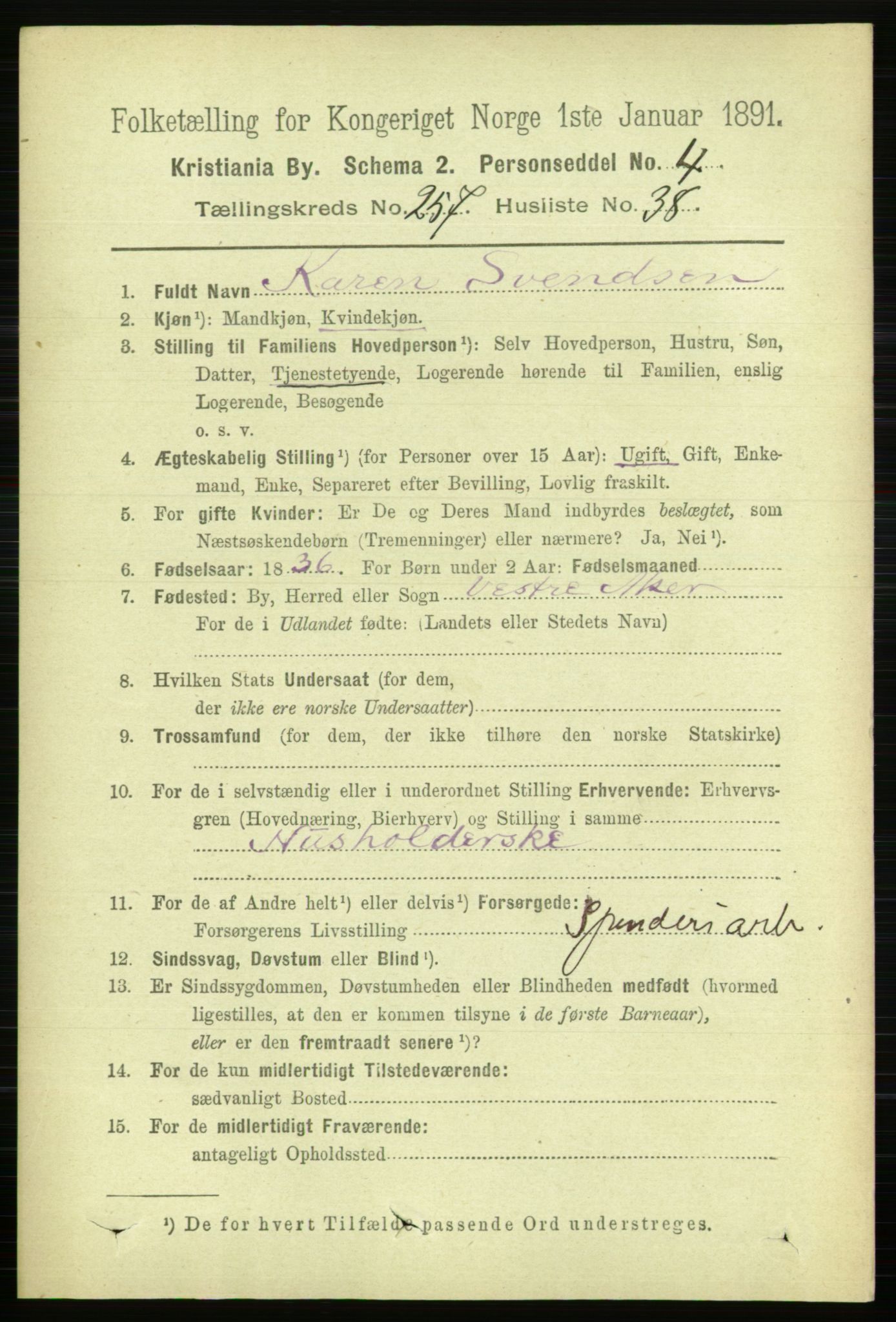 RA, 1891 census for 0301 Kristiania, 1891, p. 157067
