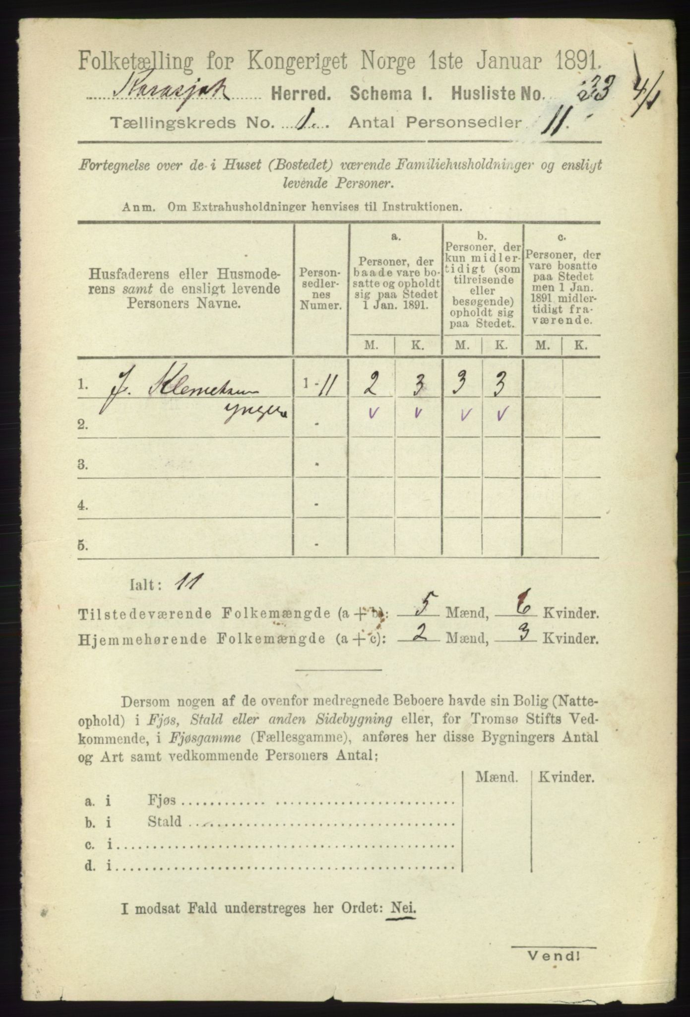 RA, 1891 census for 2021 Karasjok, 1891, p. 48