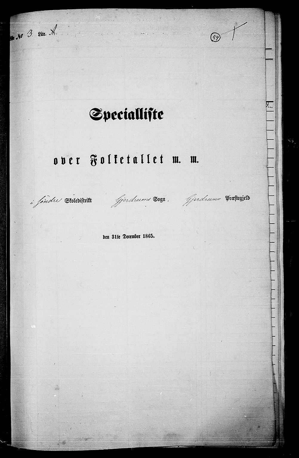 RA, 1865 census for Gjerdrum, 1865, p. 45